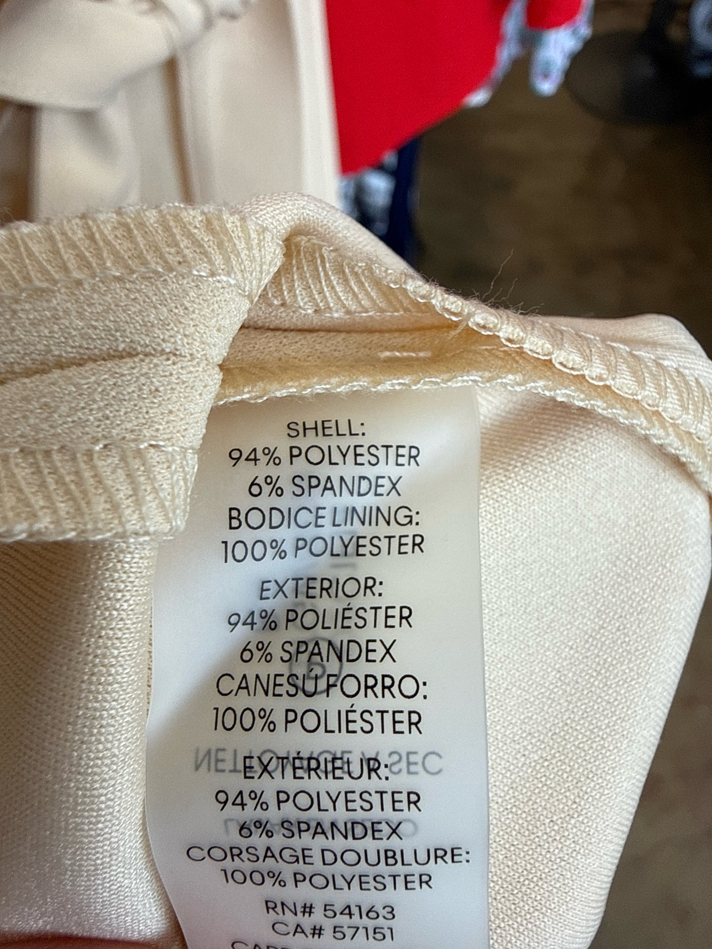 CALVIN KLEIN Size 10 Cream Dress