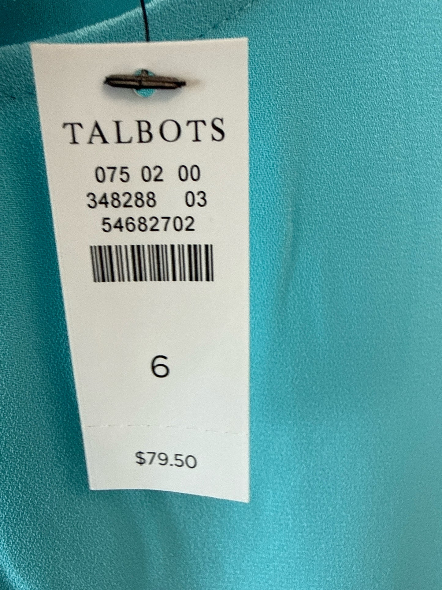 TALBOTS Size 6 Blue Top