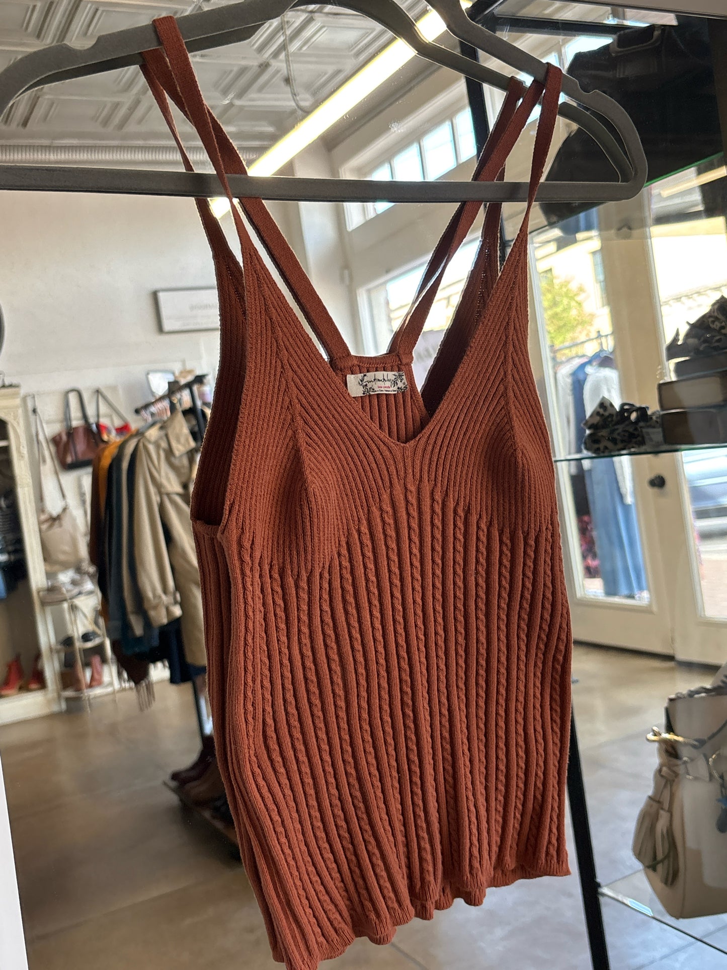 free people Size XS Burnt Orange Ribbed Top