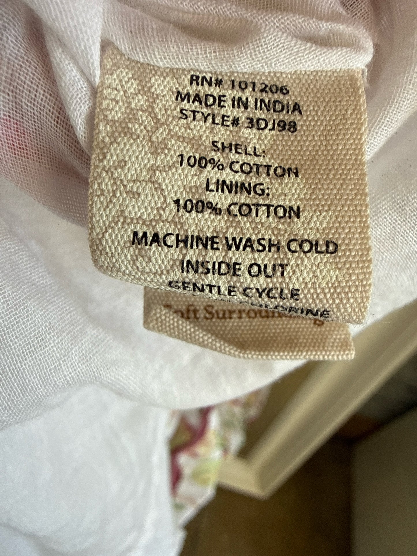 Soft Surroundings Size PL Cream/multi Dress