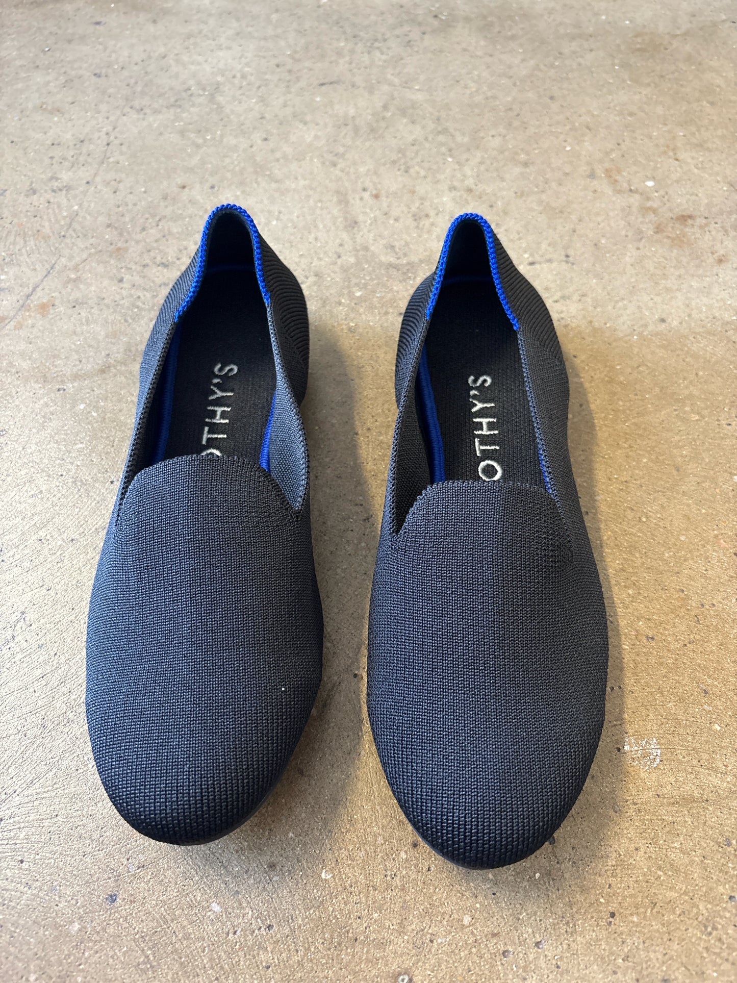 ROTHY'S Shoe Size 6.5 Black Knit Flats