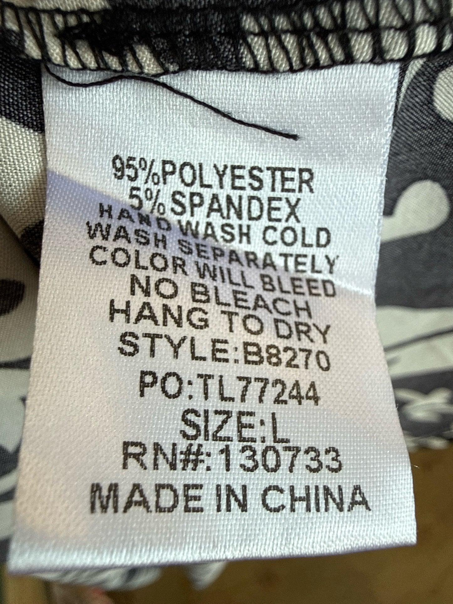 Umgee Size L Black/White Dress