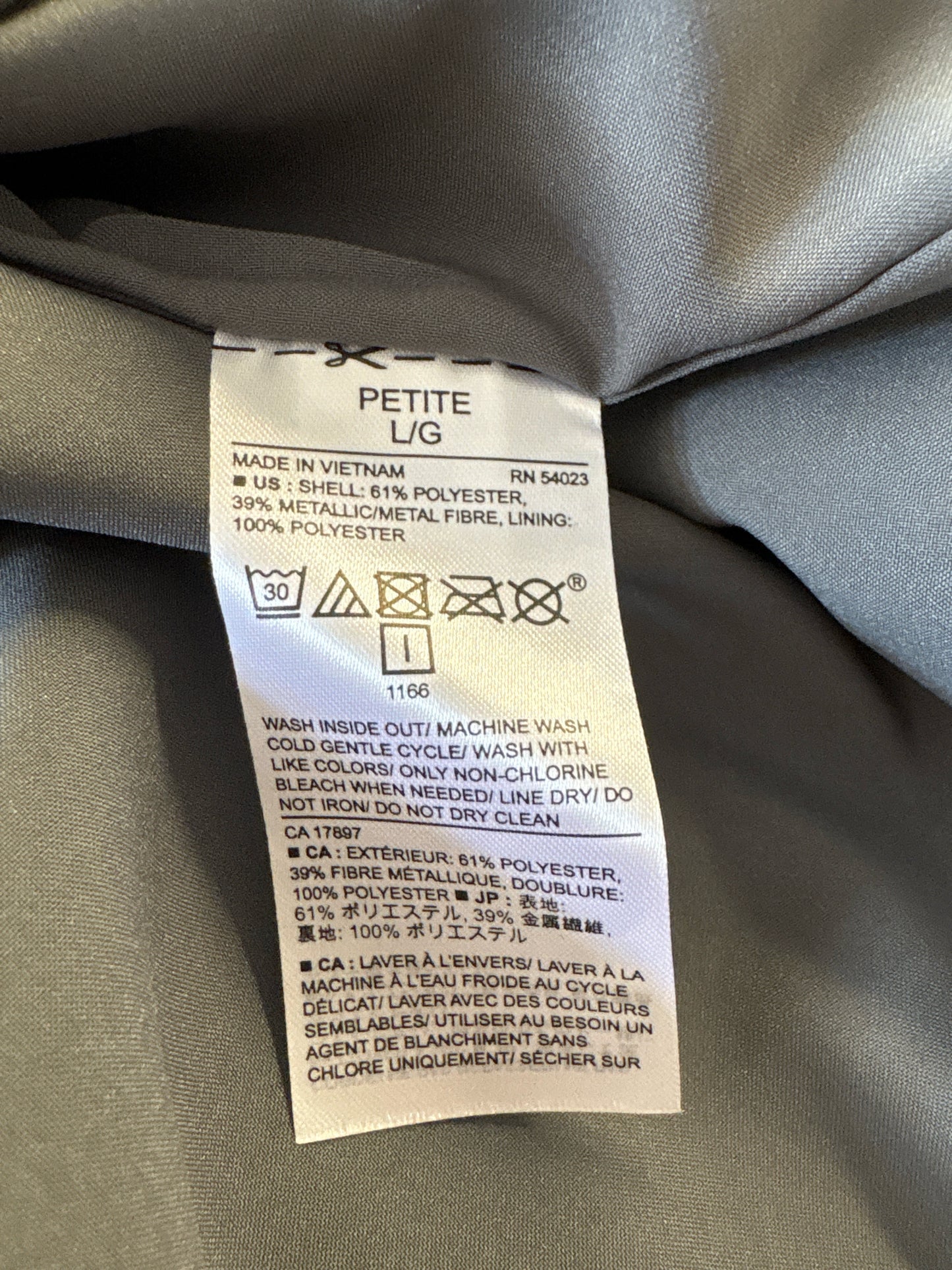 Banana Republic Size L Silver Top