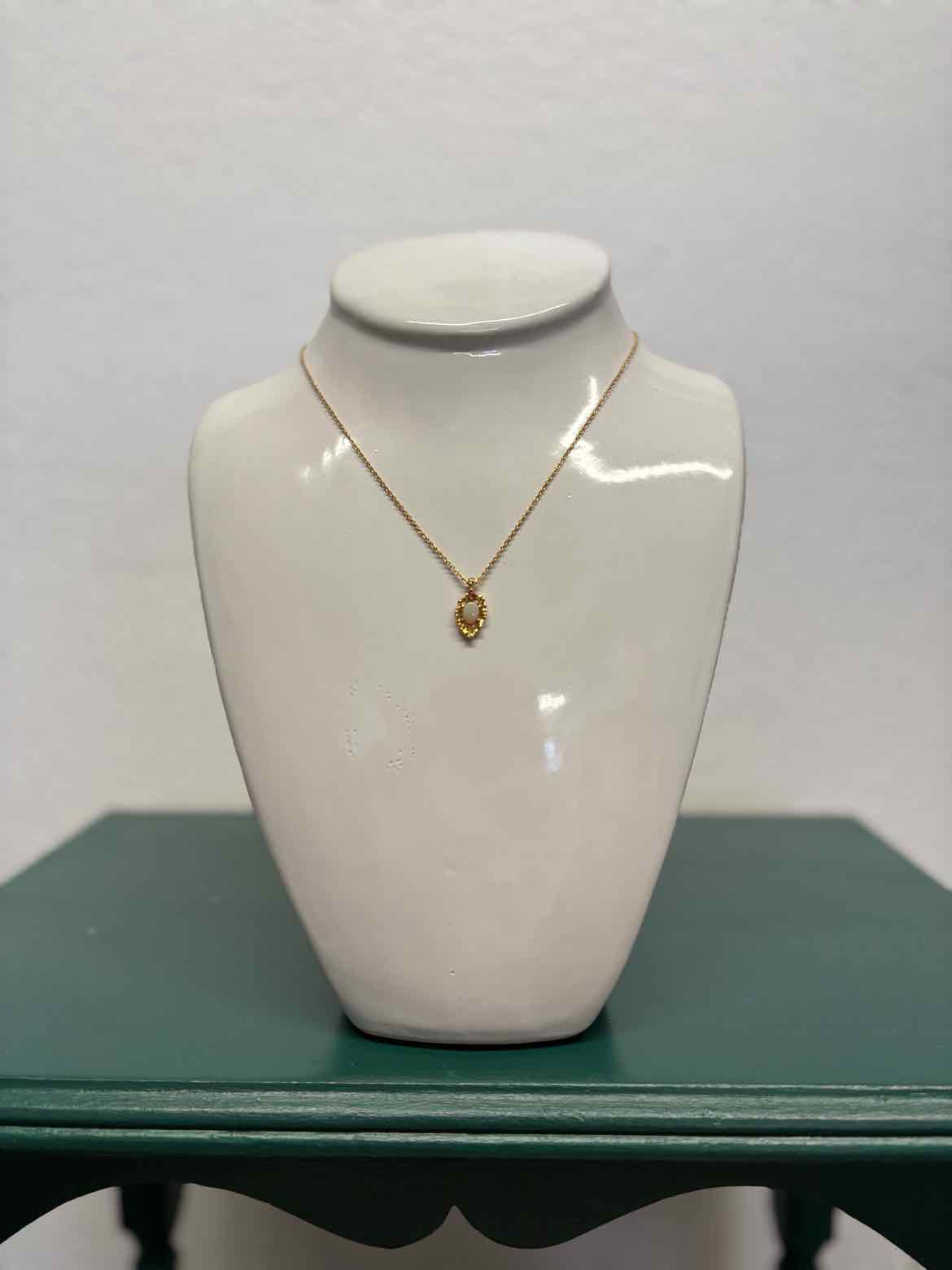 Gold/Pearl Leaf Necklace