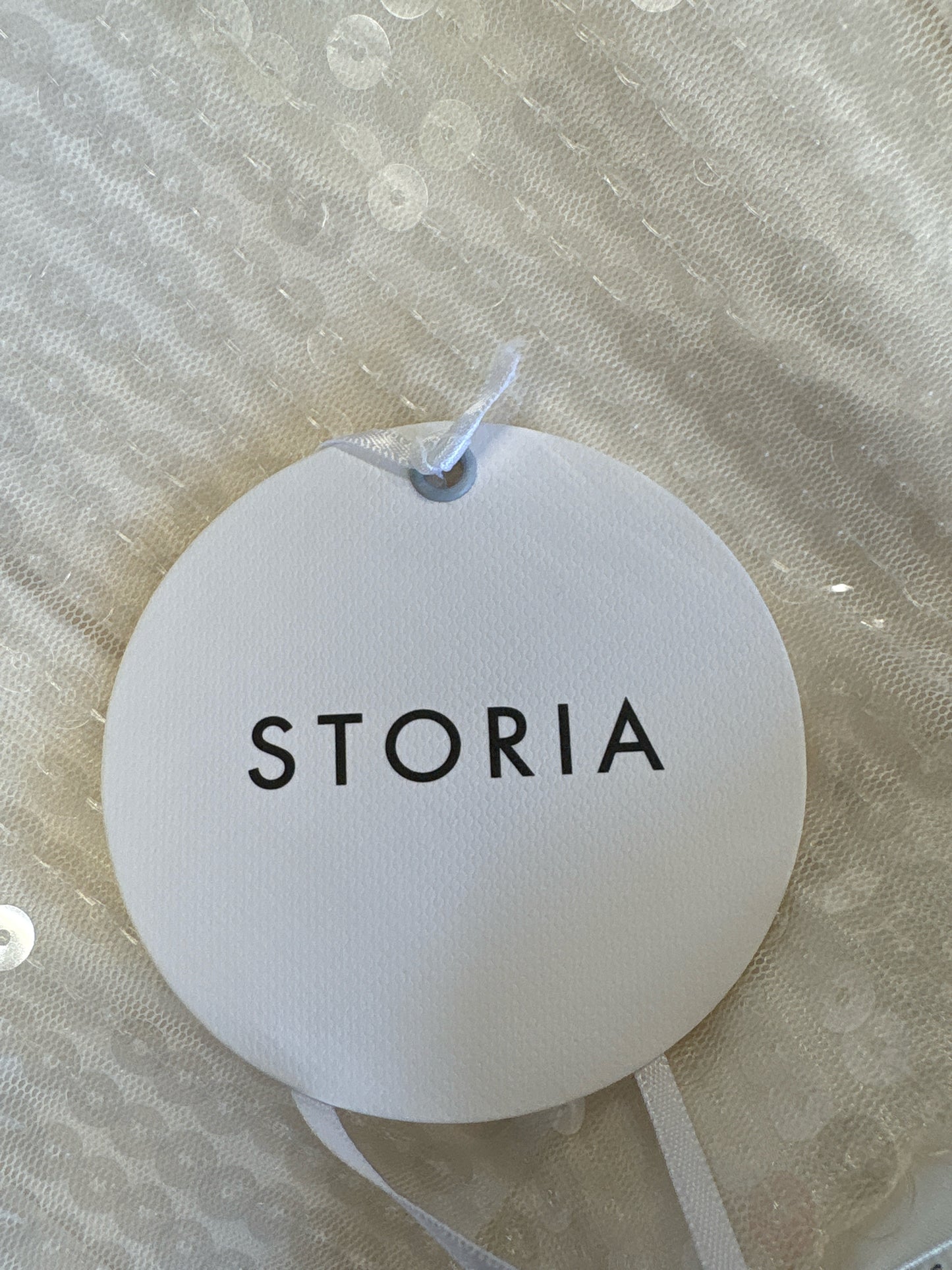 Storia Size S Ivory Sequin Skirt