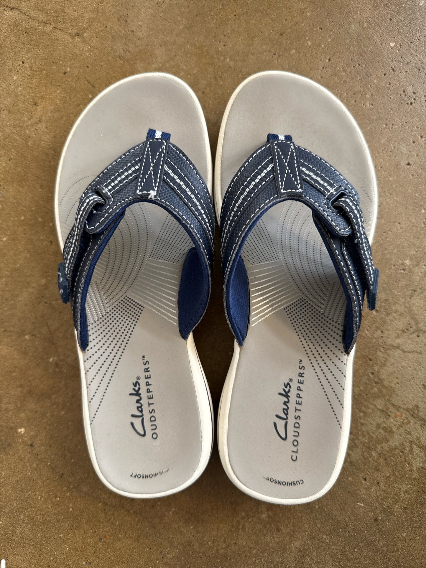 Clarks Shoe Size 6 Blue Flip Flops
