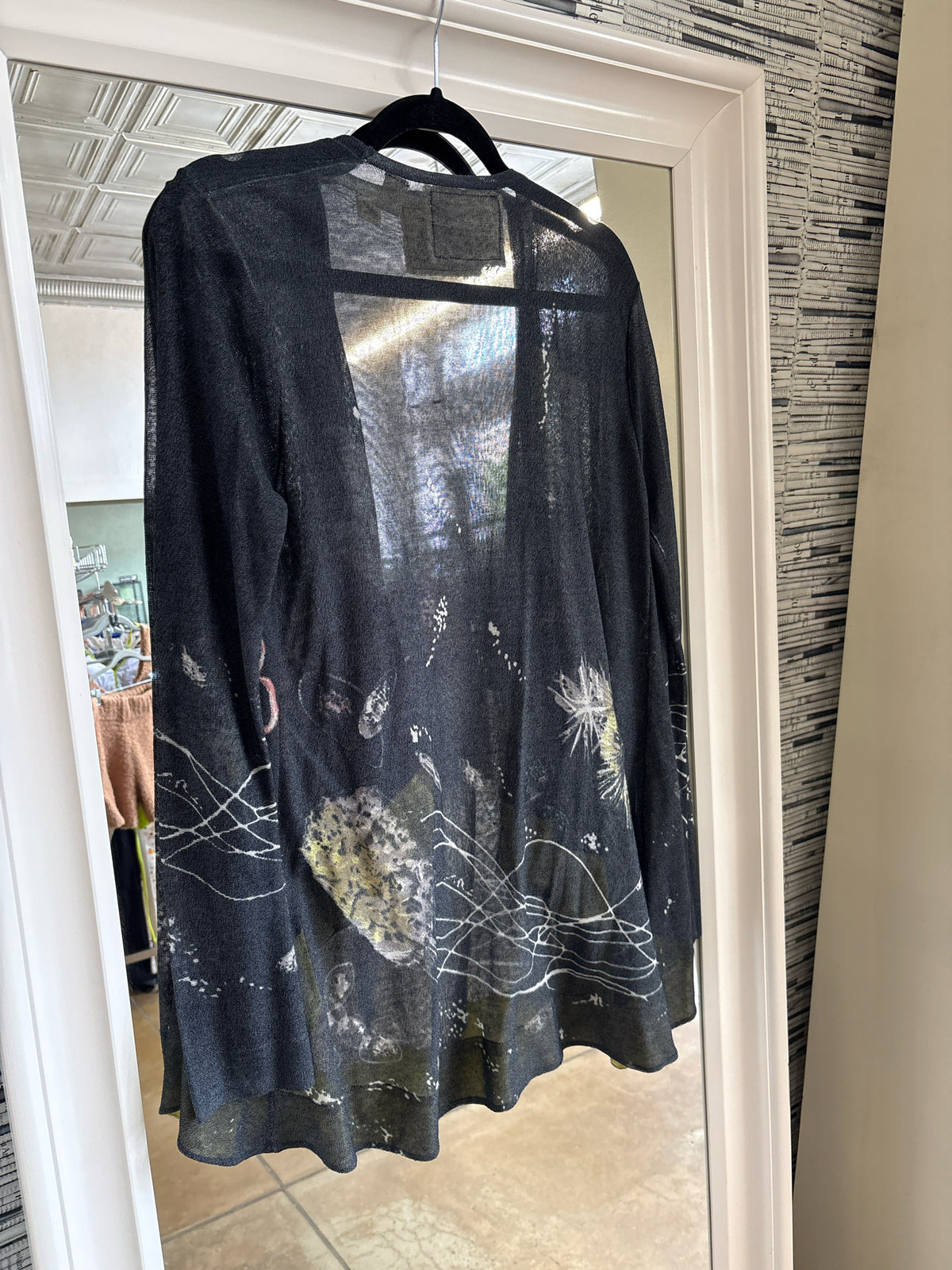 Angel of the North gray print Tunic
