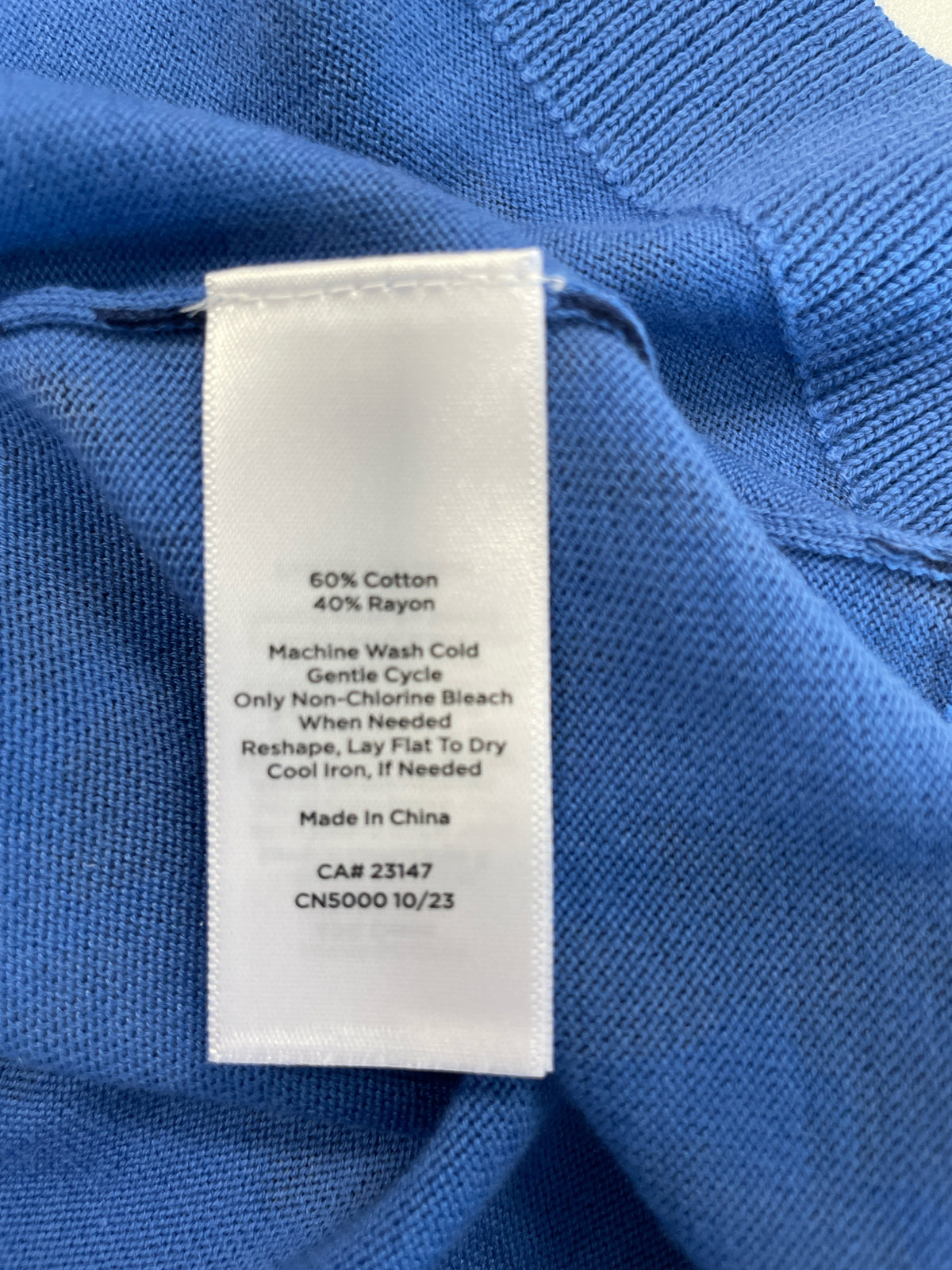 TALBOTS Size S Blue Print Top