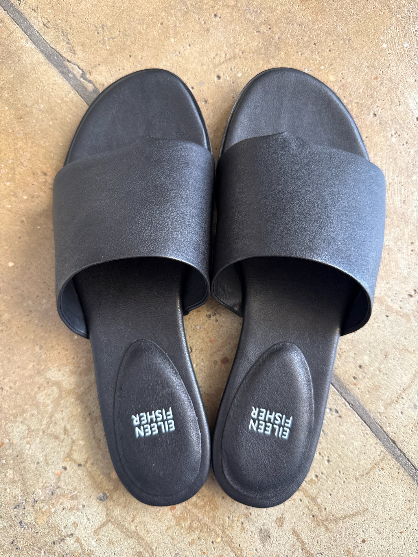 EILEEN FISHER Shoe Size 10 Black Sandals