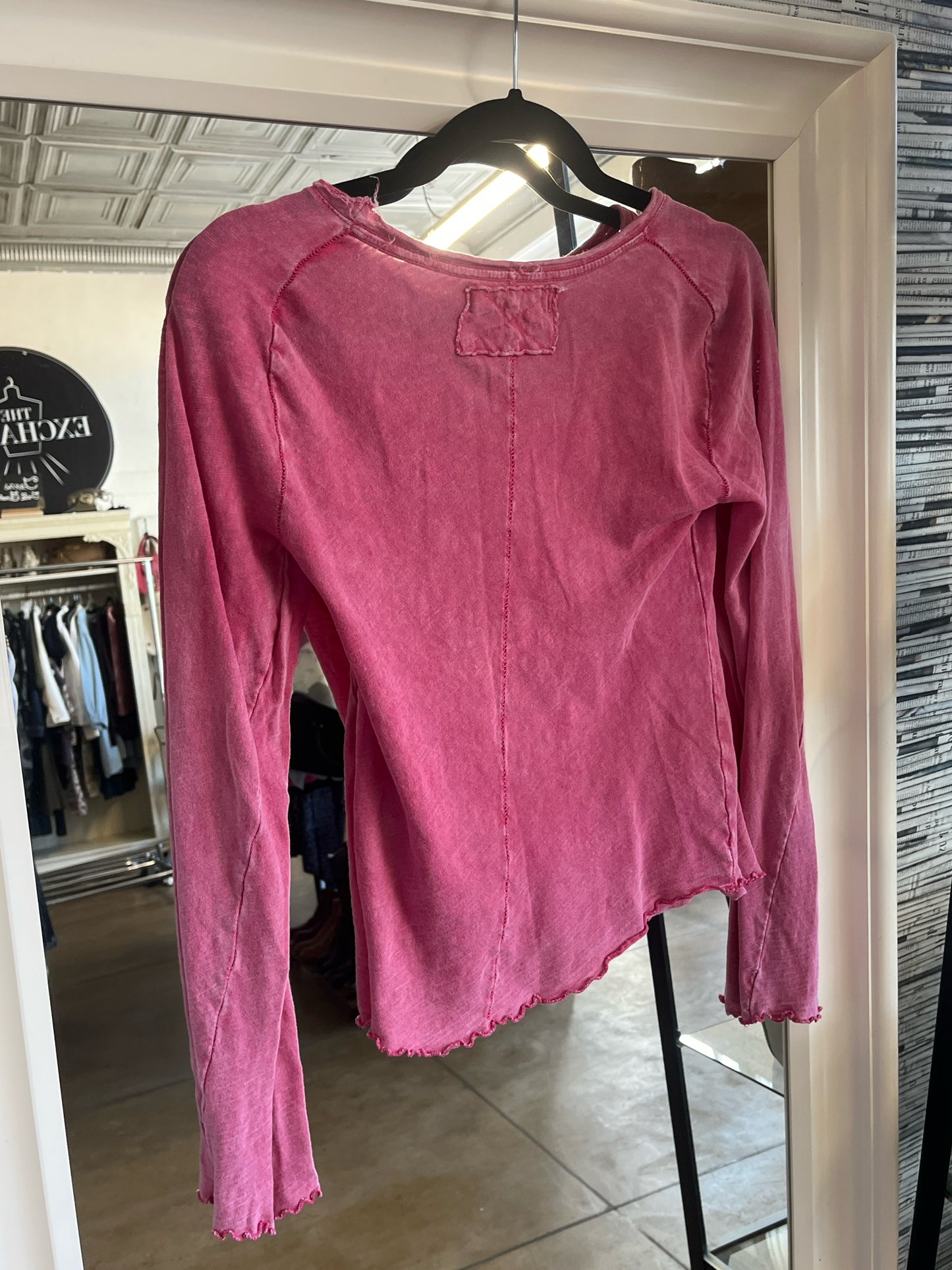 free people Size S raspberry Longsleeve Top