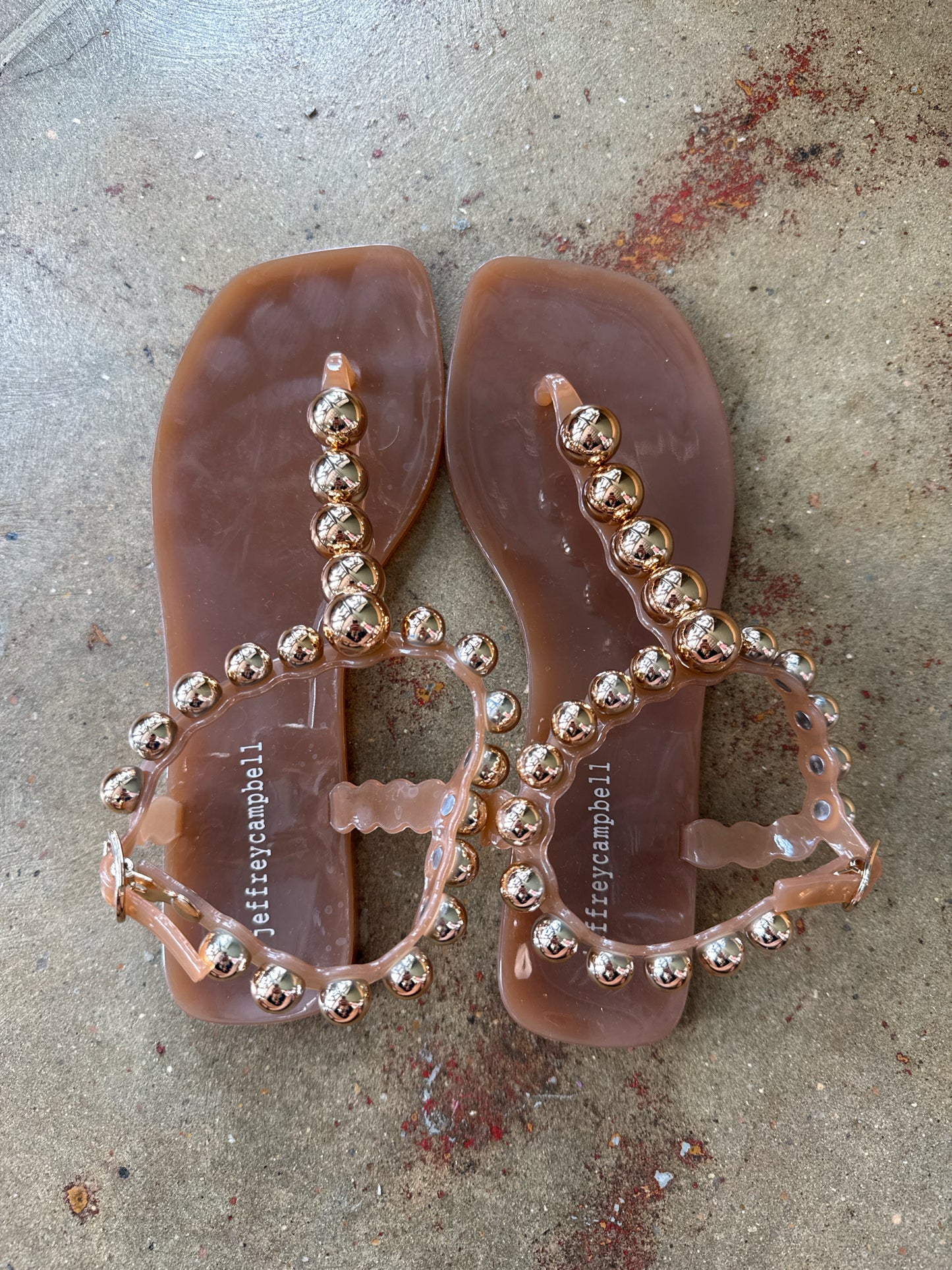 Jeffrey Campbell Shoe Size 7 Brown/Gold Sandals