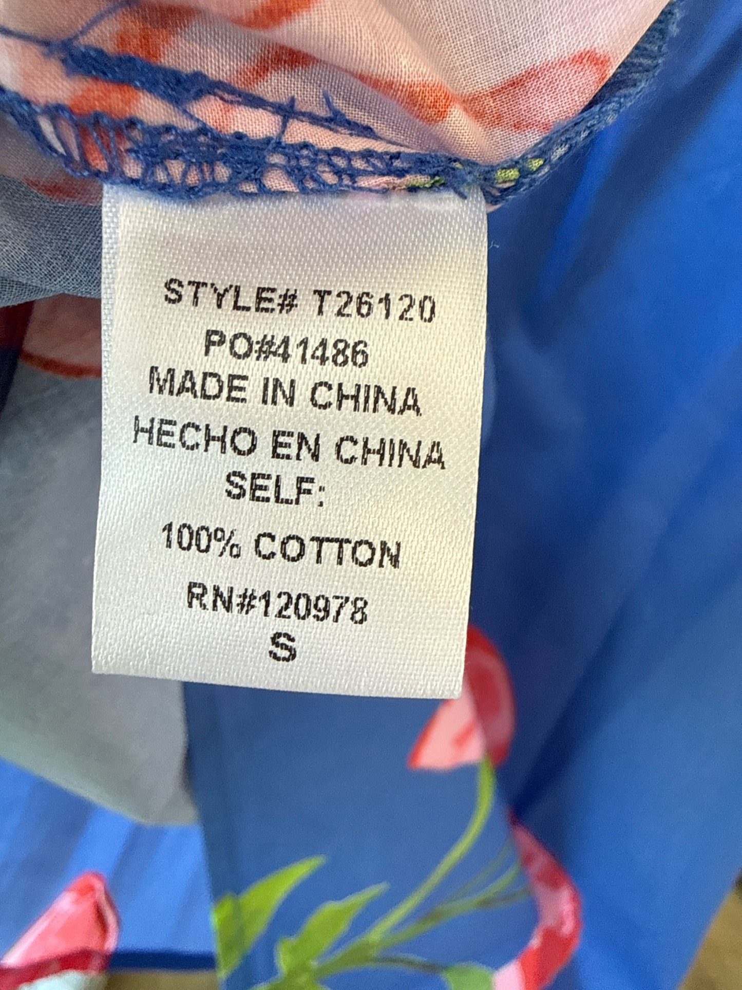 entro Size S Blue/Pink Top
