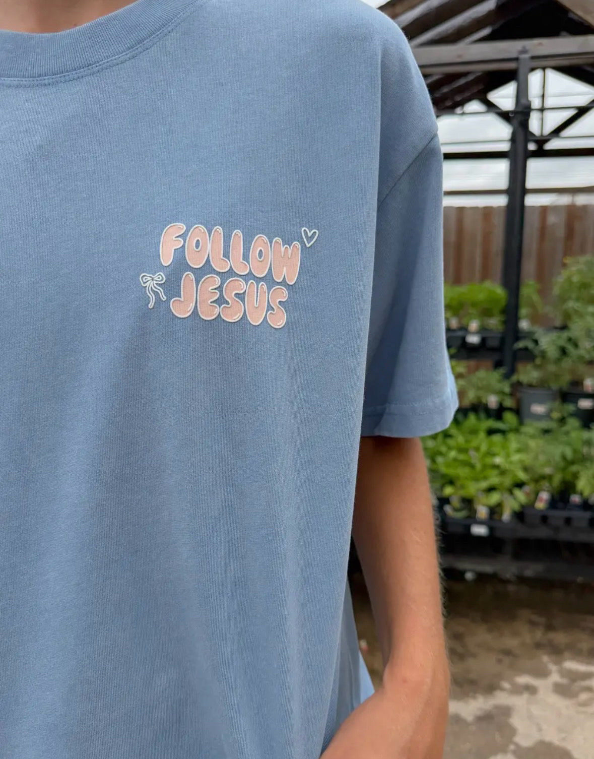 Elevated Faith Size M Blue Tee