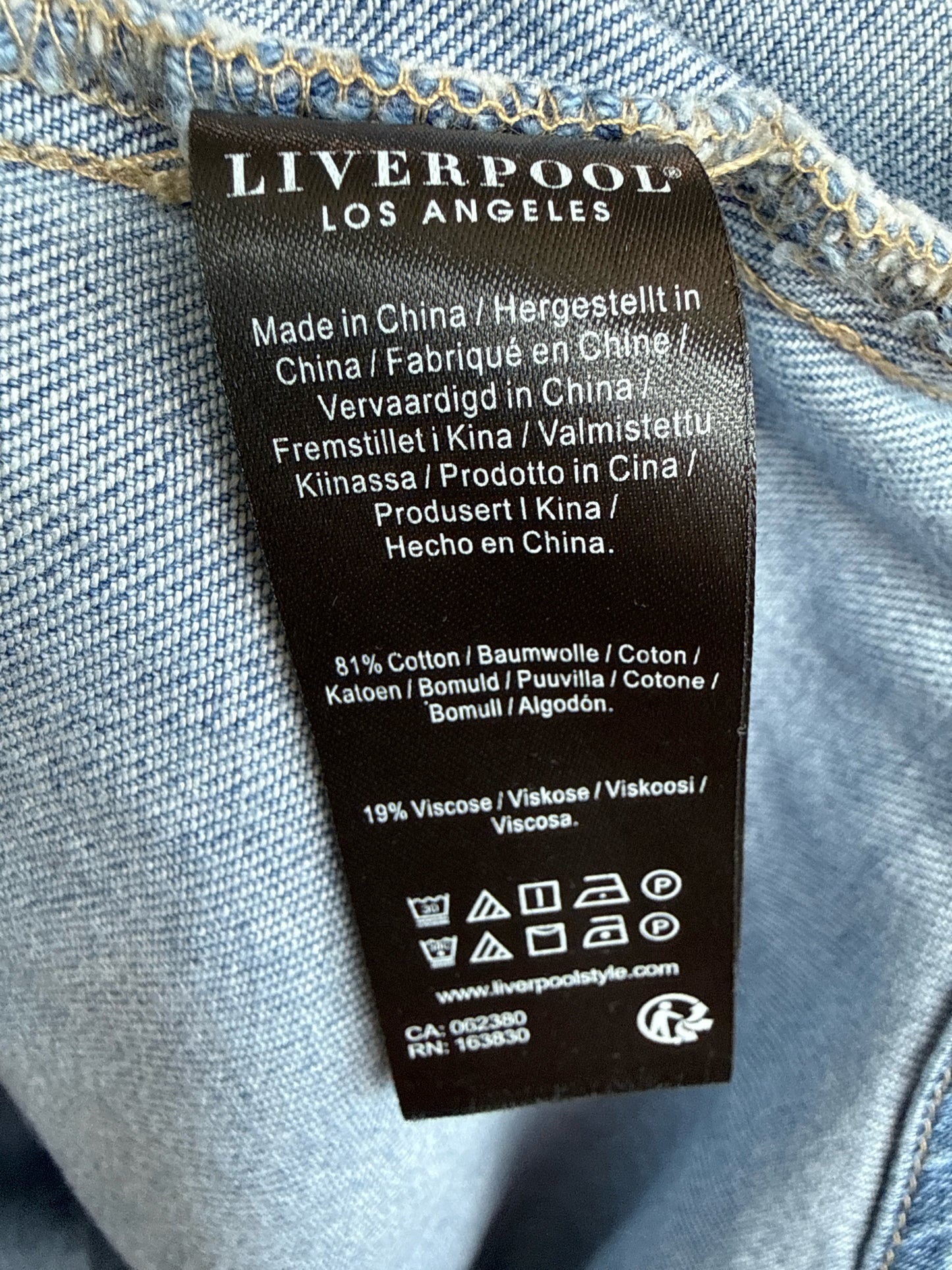 Liverpool Size M Denim Top