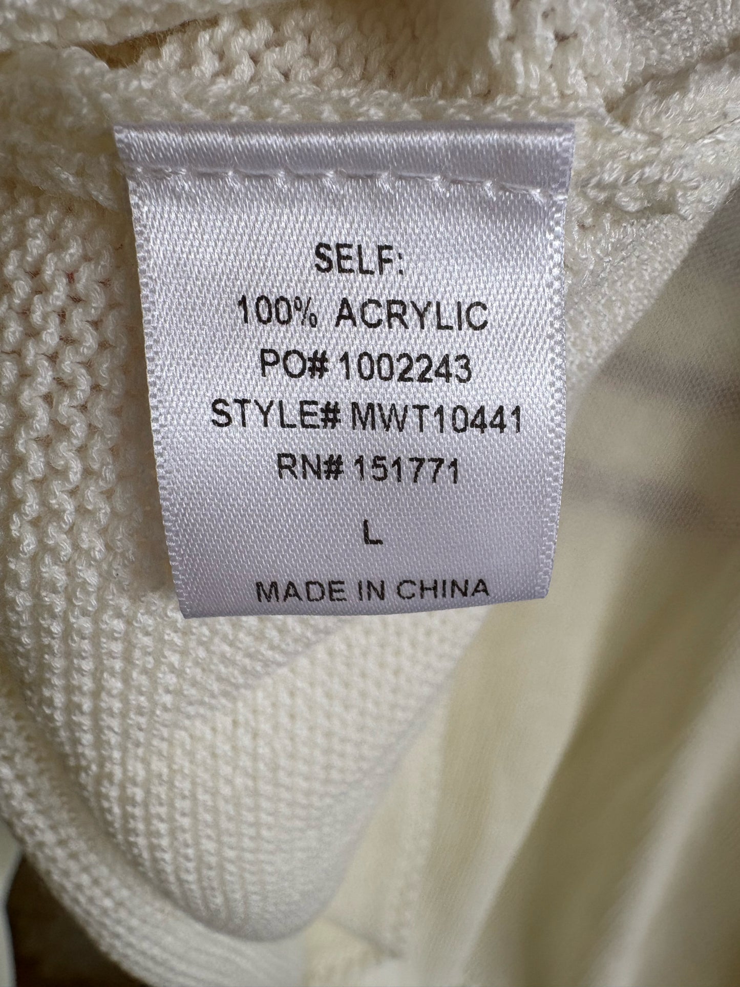 Size L Cream Sweater