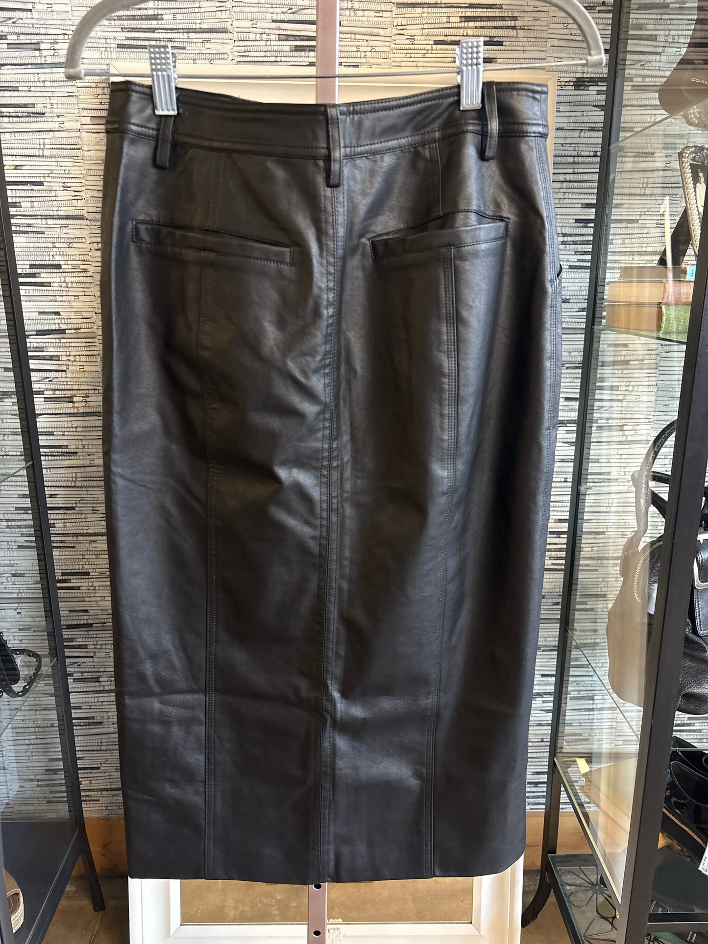 Sanctuary Size 26 Black faux leather Skirt