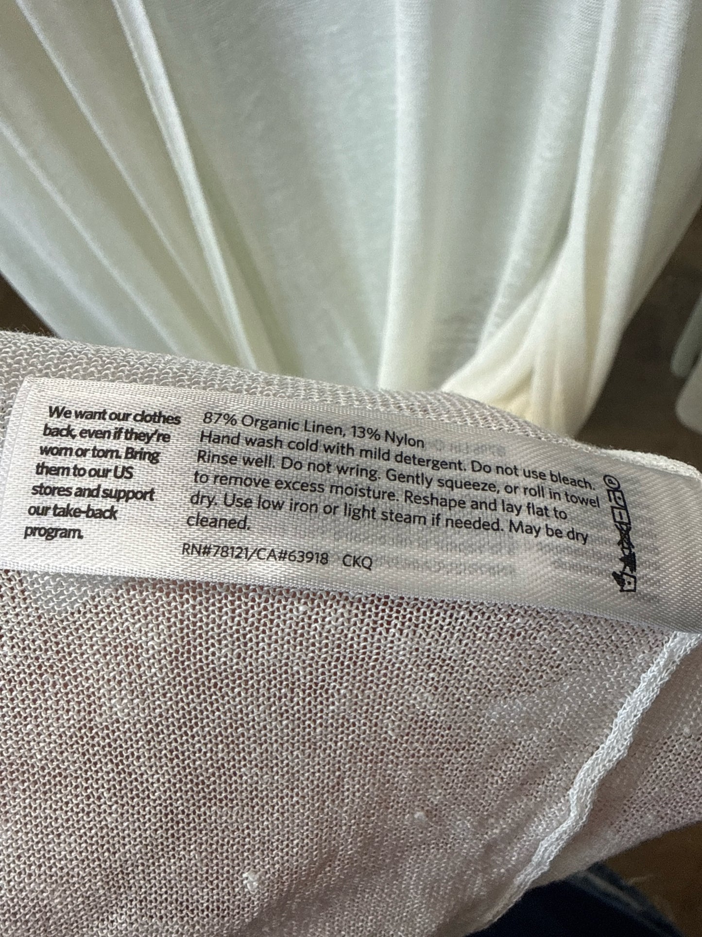 EILEEN FISHER Size L Cream Kimono/Shawl