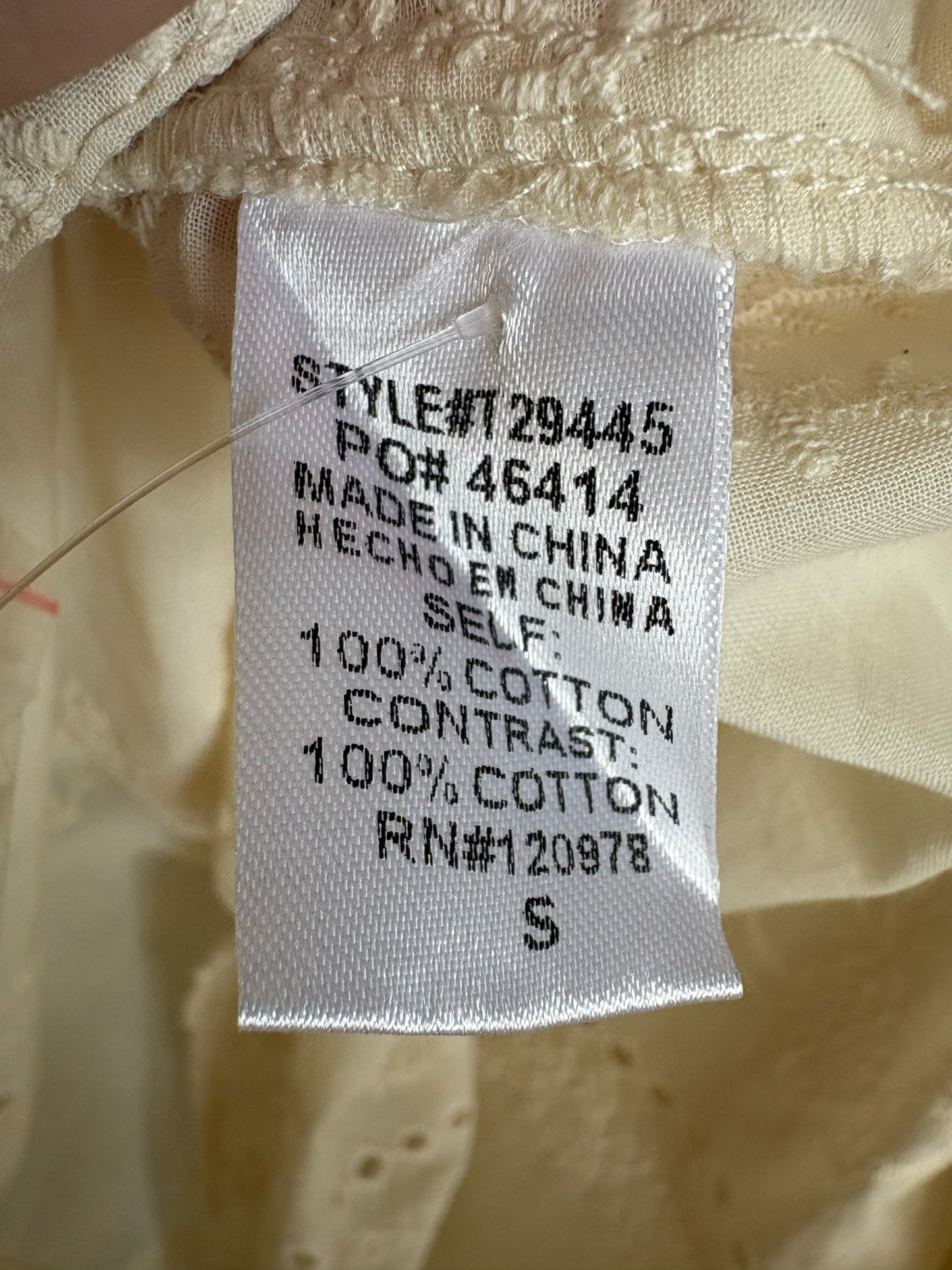 entro Size L Cream Top