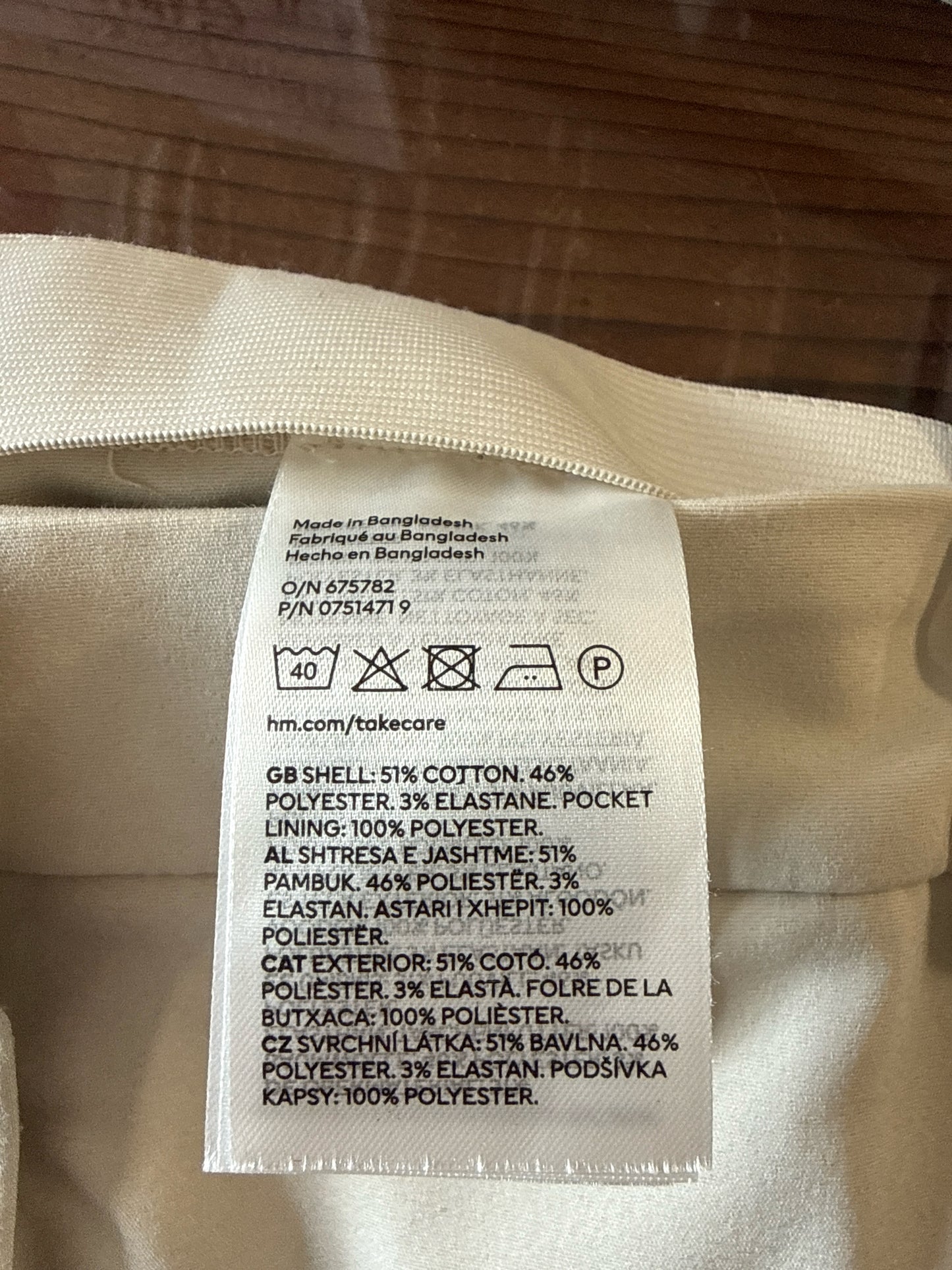 H&M Size 10 Cream Pants