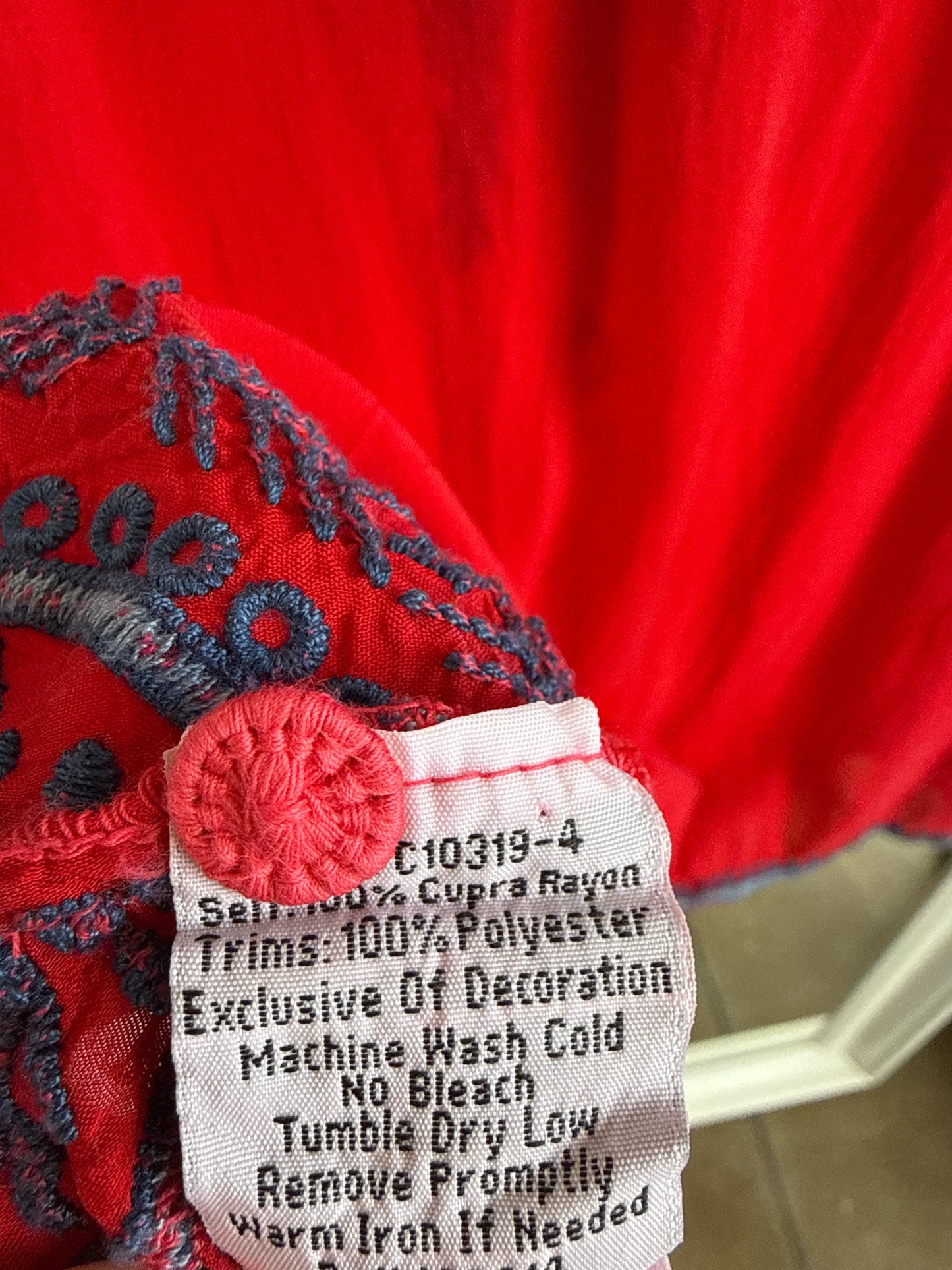 Johnny Was Size XL Red Top
