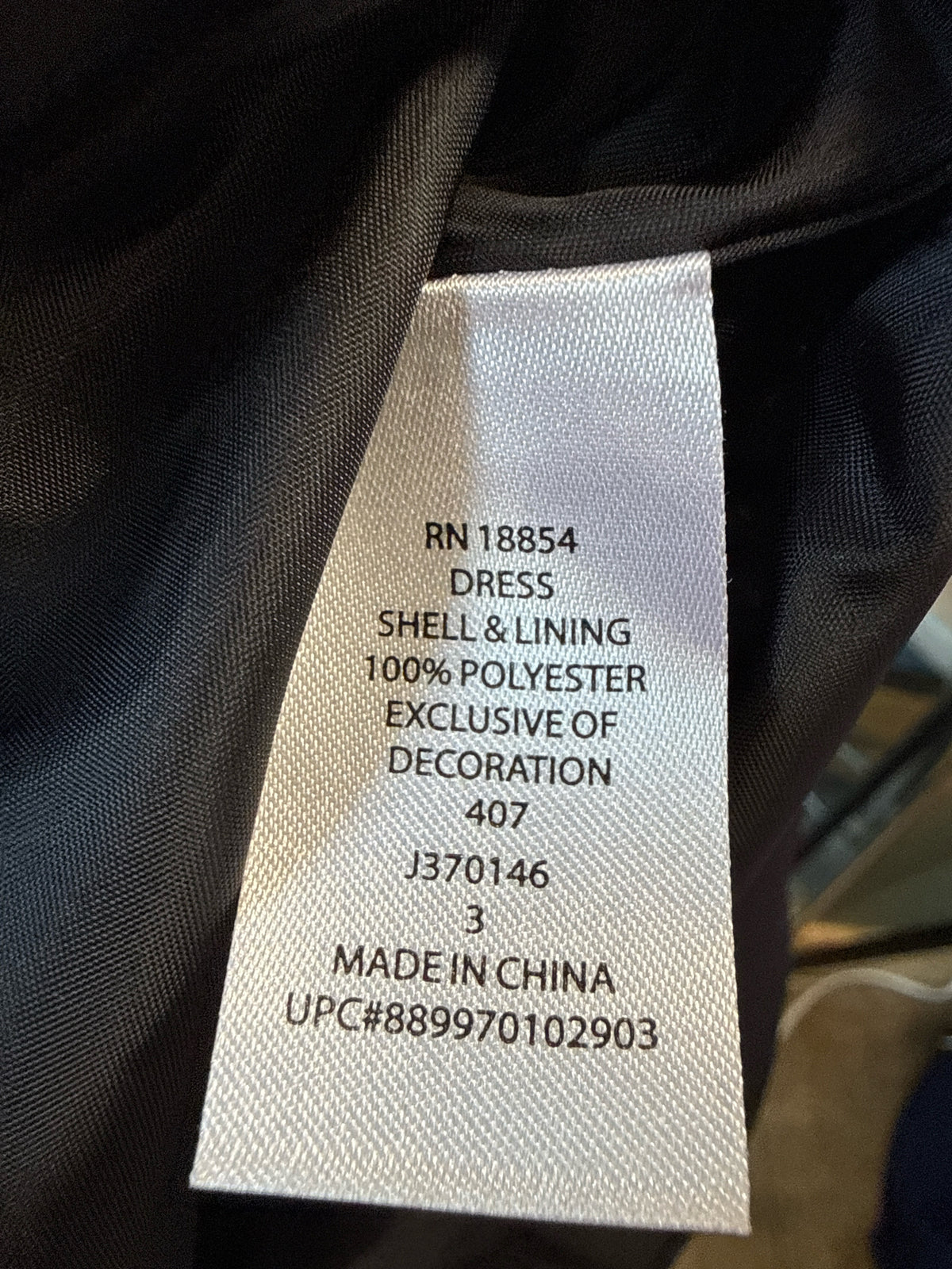 Rare Size 3 Black Dress