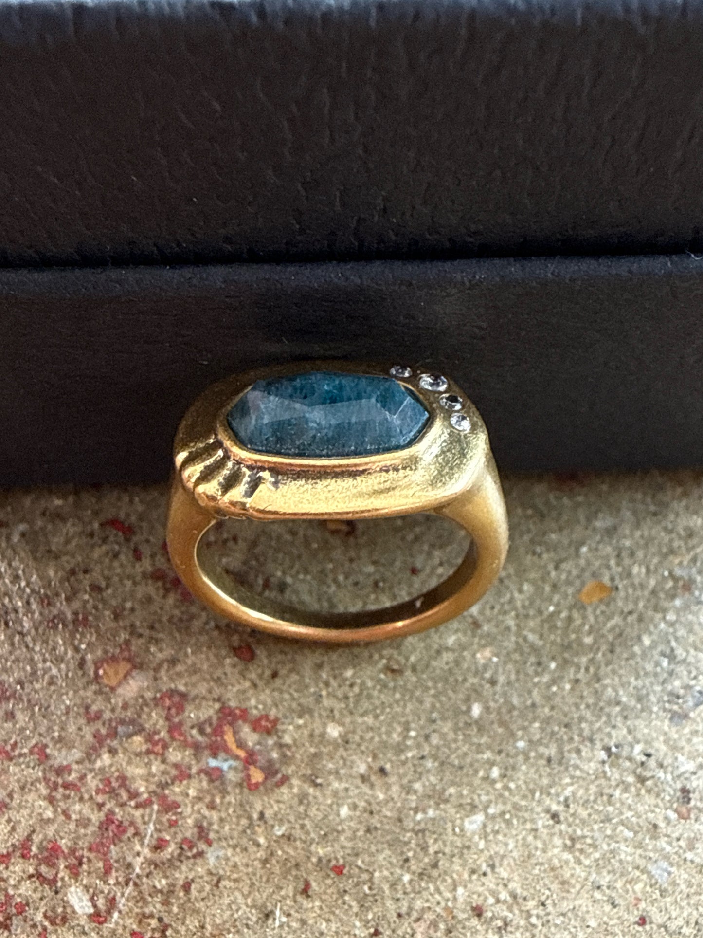 kendra Scott Gold/Teal Ring