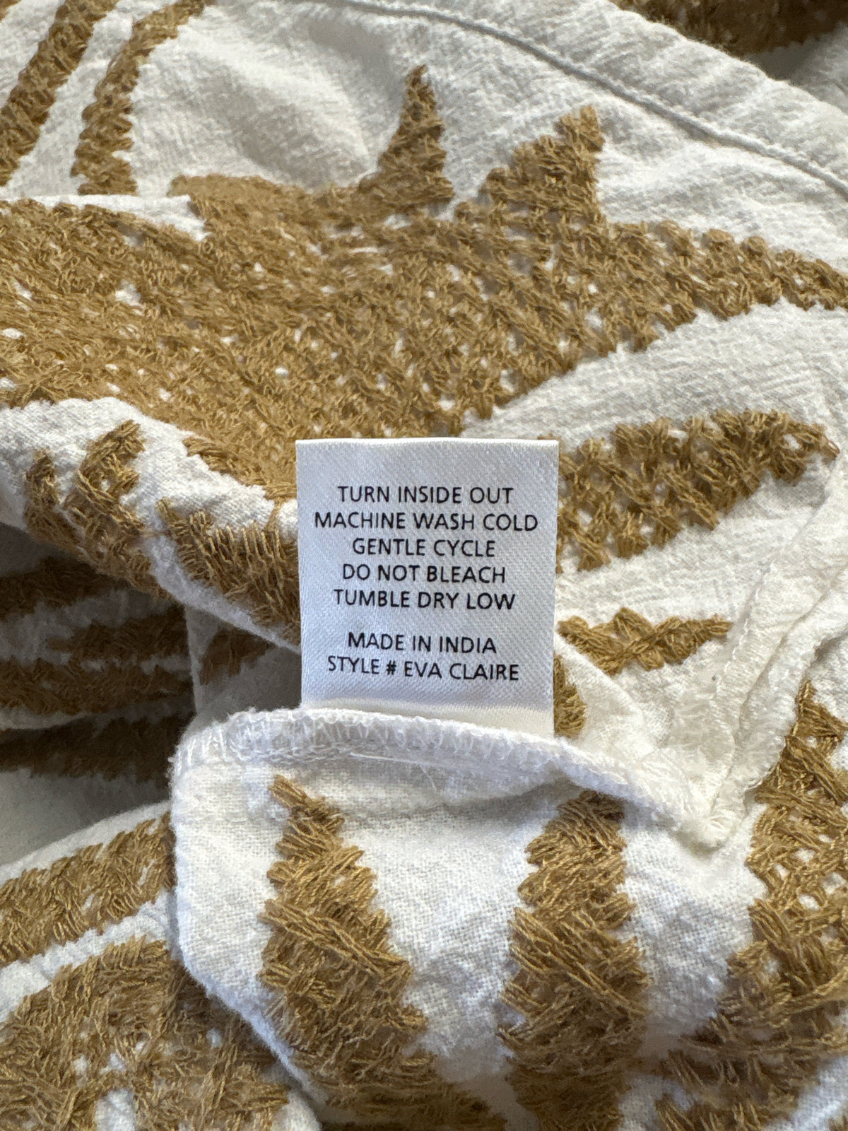 Sister Mary Size XS white + tan Top