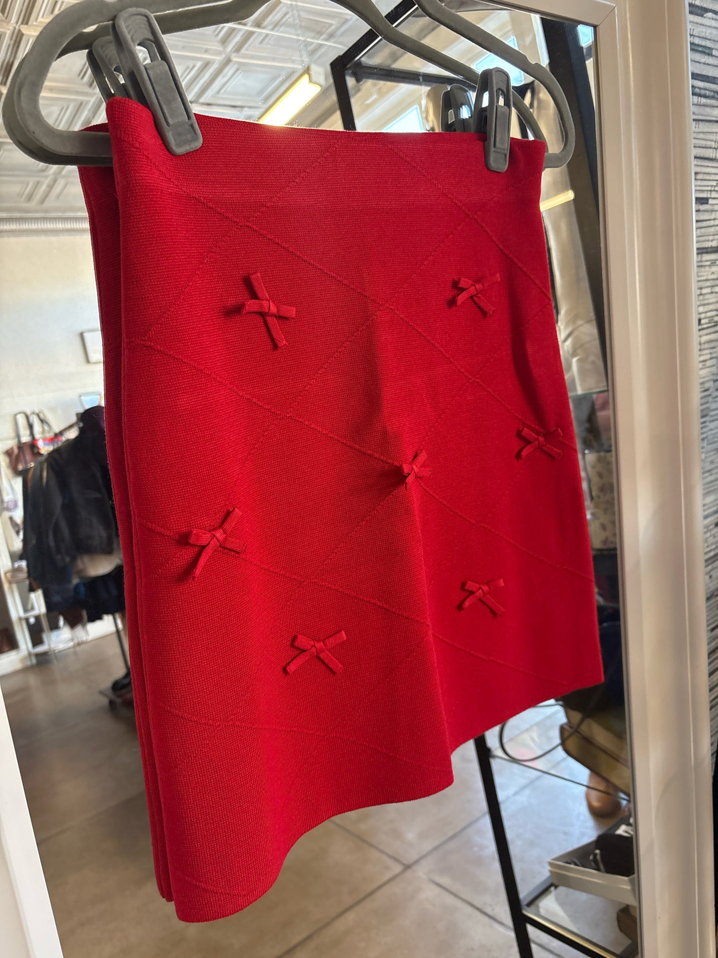 Maeve Size S Red Bows Skirt
