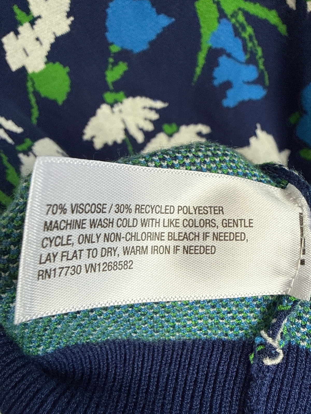 Kate Spade Size L Navy/Green Sweater