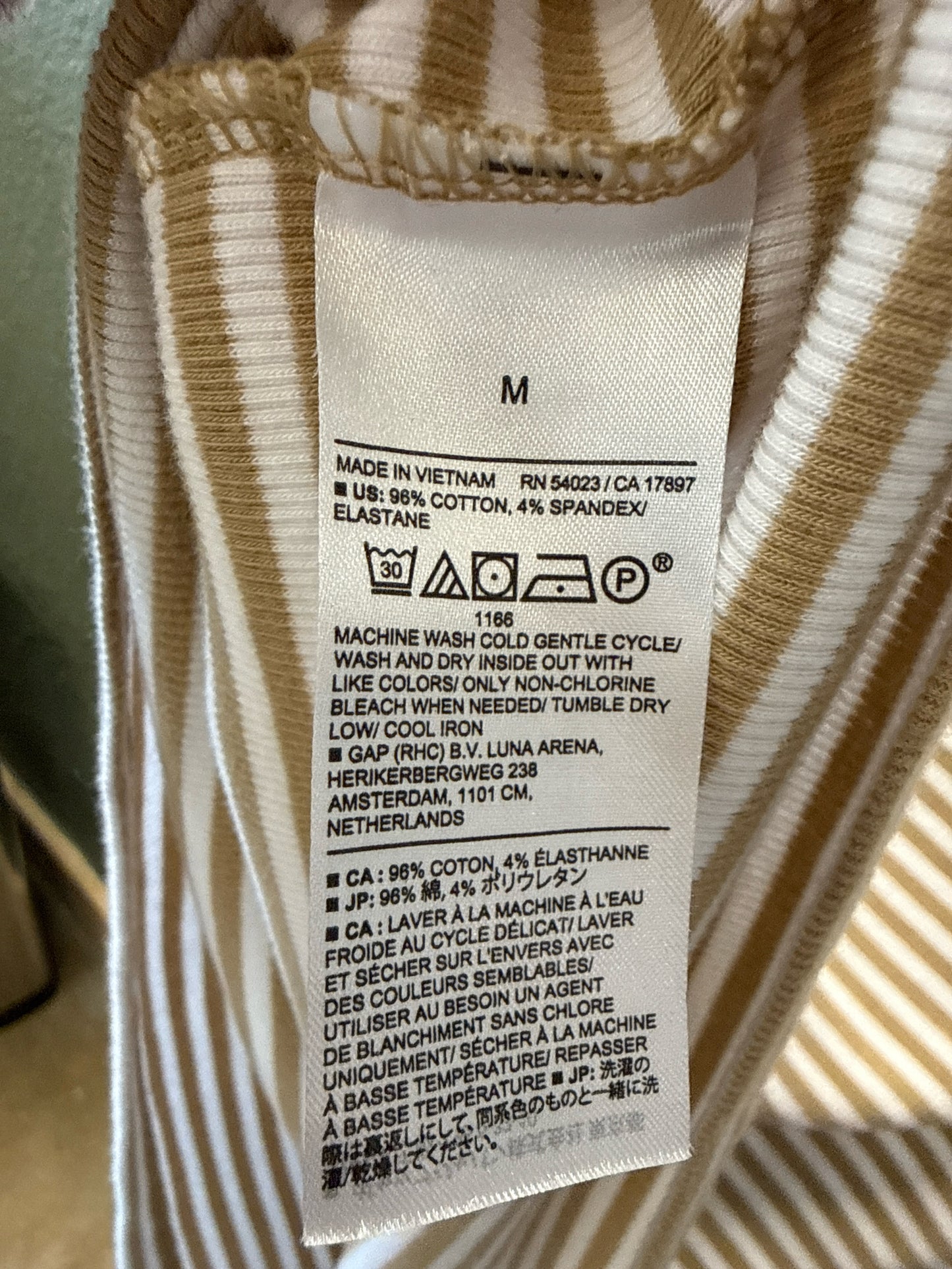 Banana Republic Size M Brown/White Tee