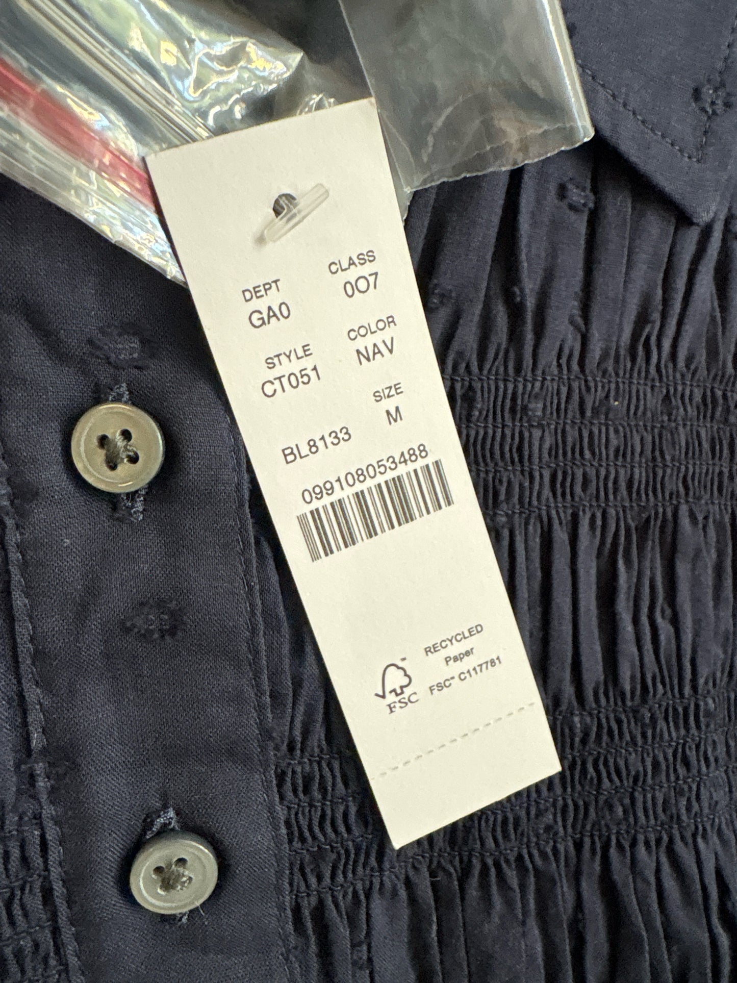 J. CREW Size M Navy Top