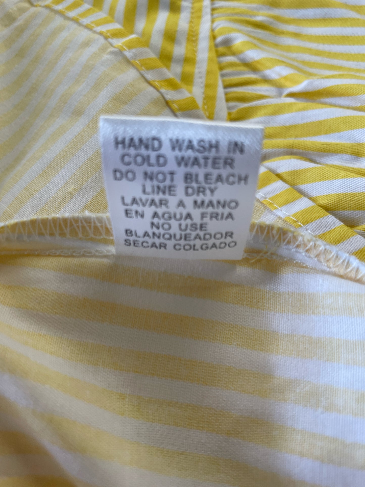 entro Size L Yellow & White Top