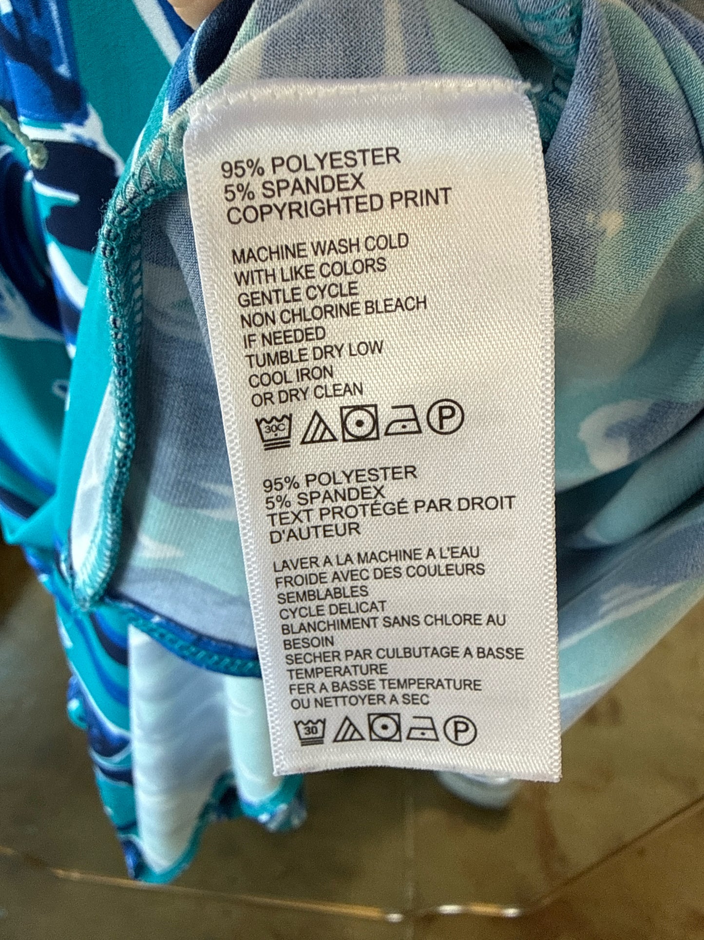 Tommy Bahama Size L Teal/Blue Dress