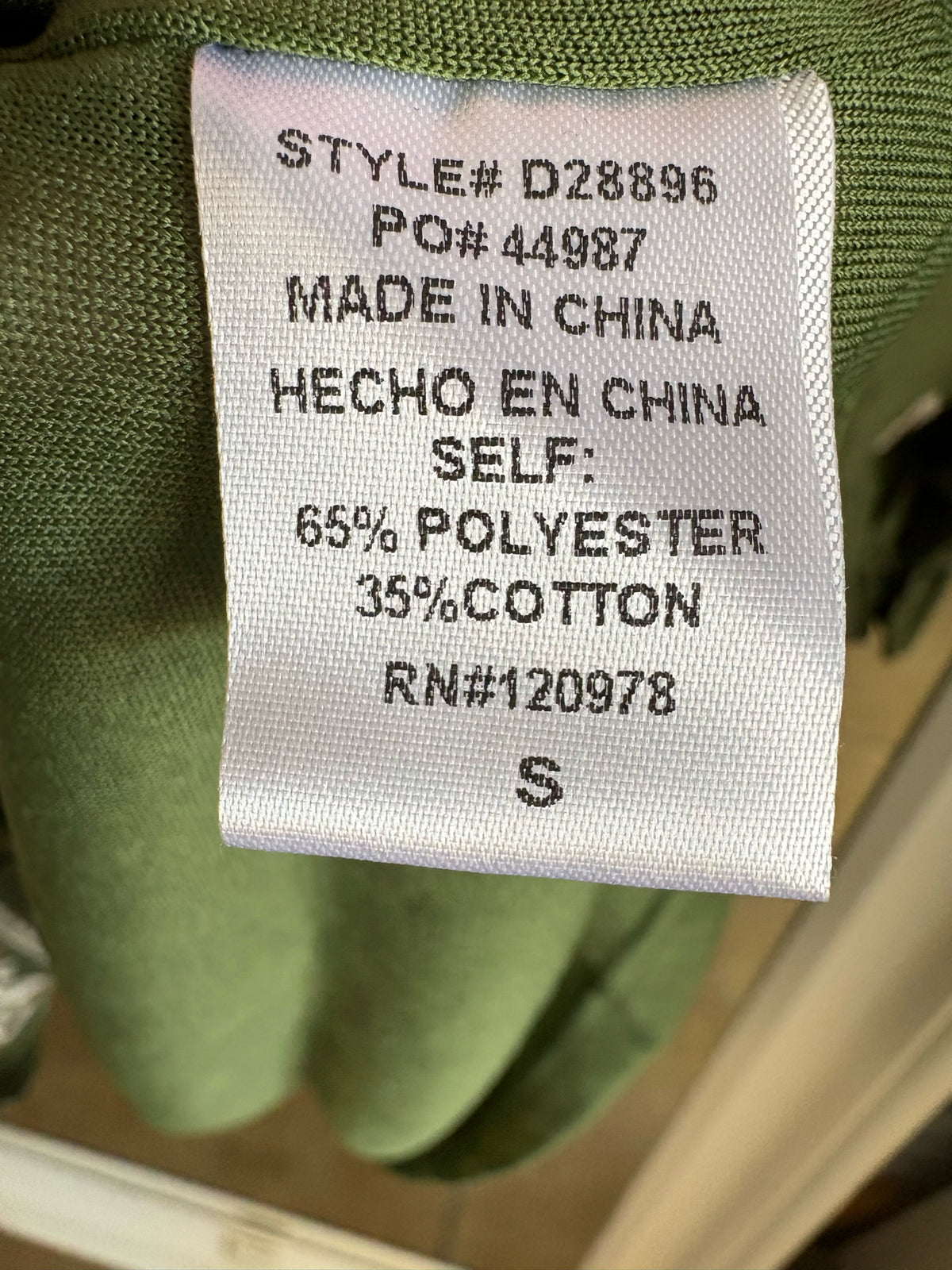 entro Size S Green Dress