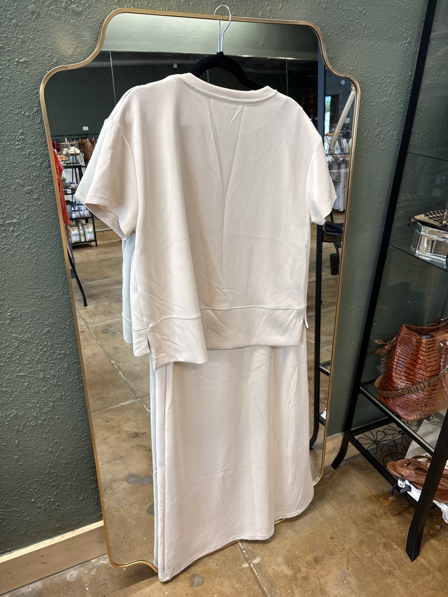 SEE AND BE SEEN Size L Beige Dress