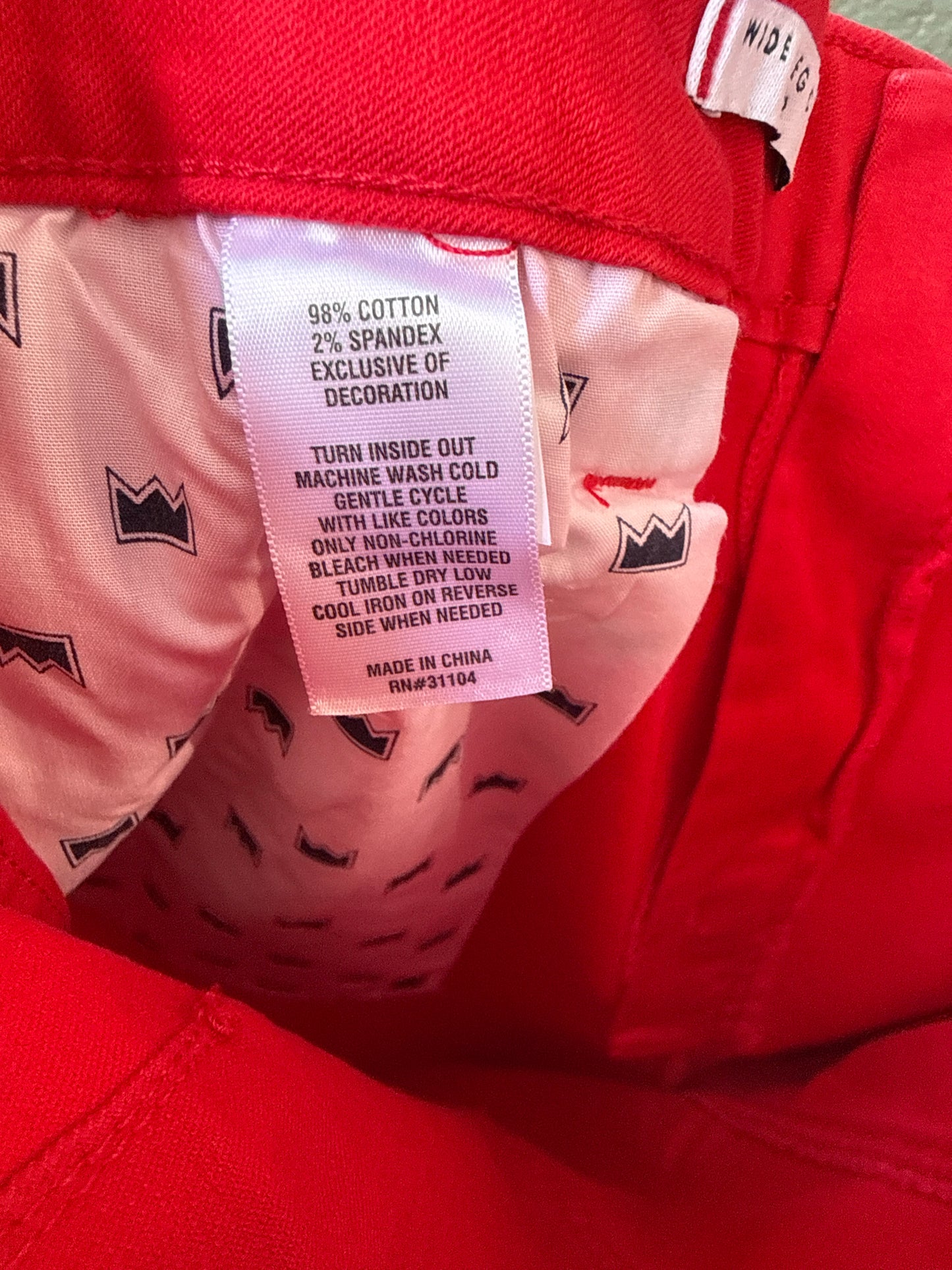 Crown & Ivy Size 12 Red Pants