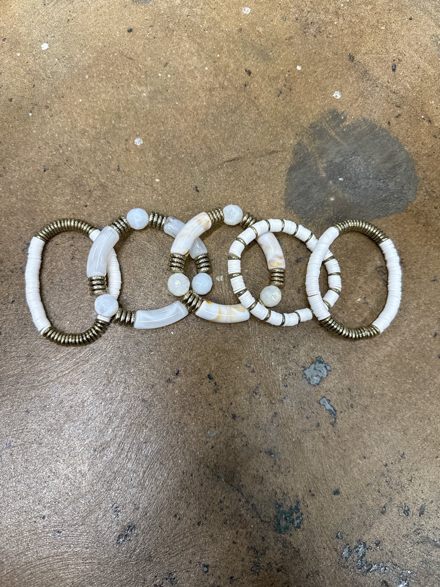 White/Gold Jewelry Set