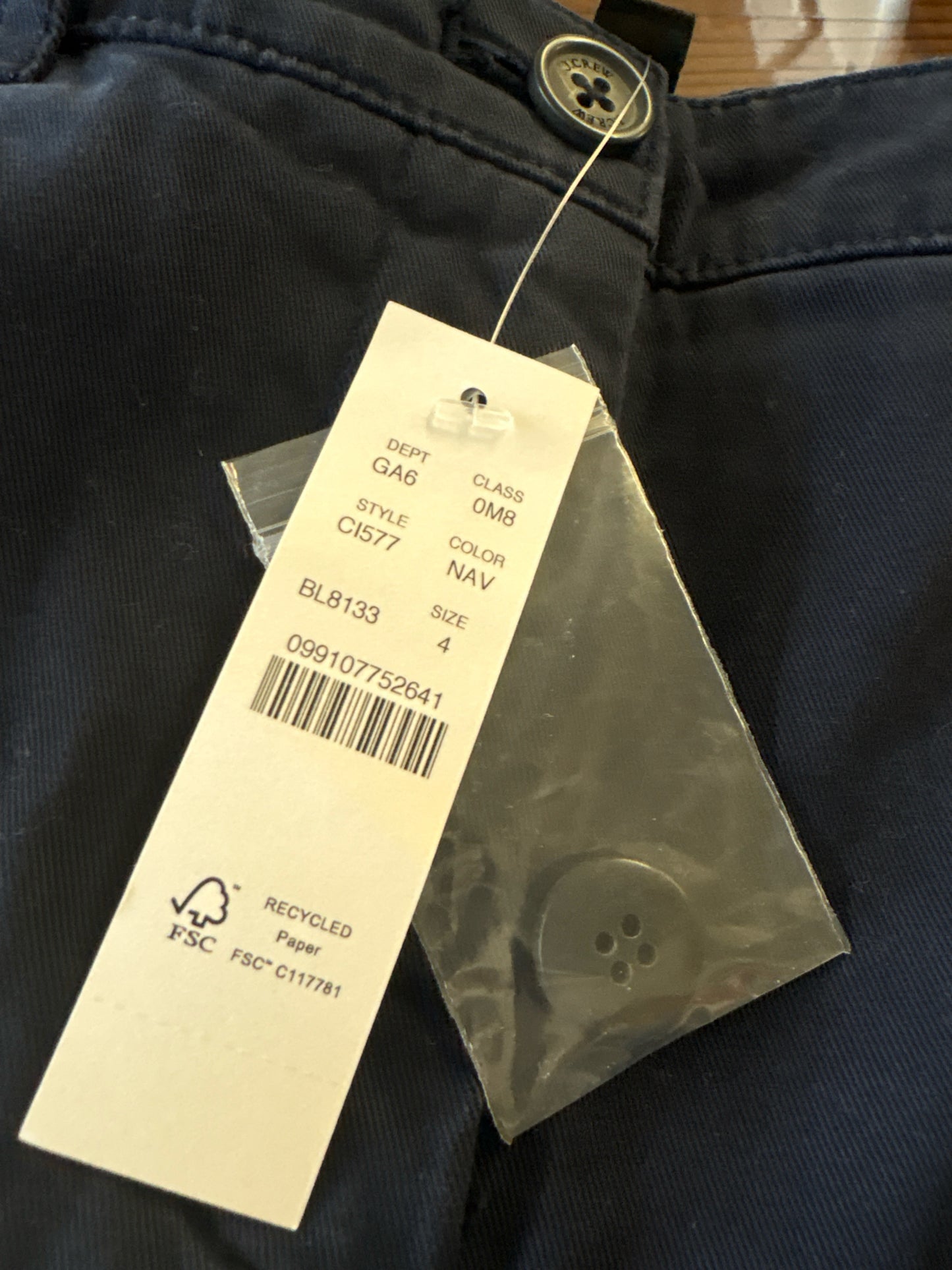 J. CREW Size 4 Navy Shorts