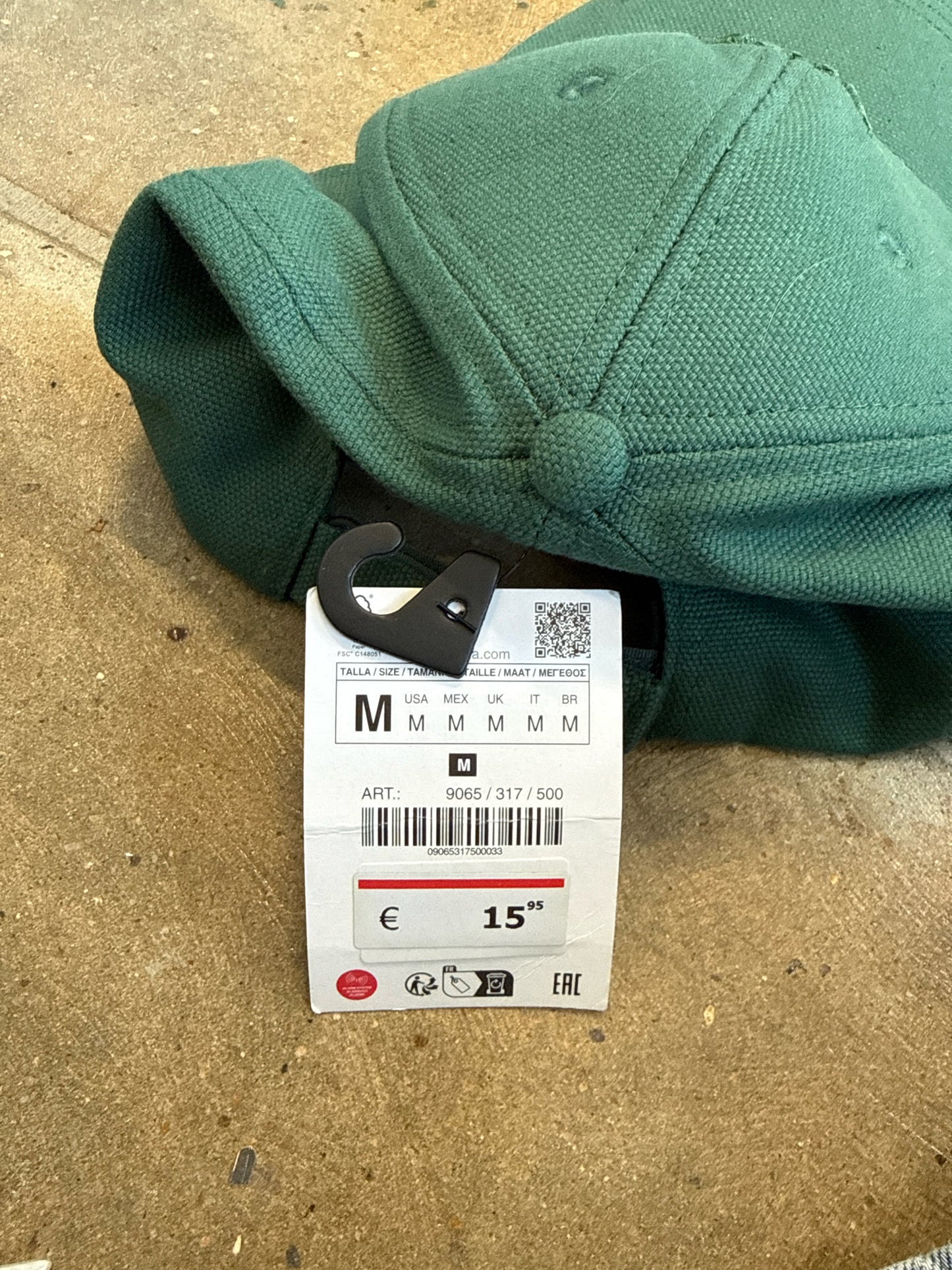 ZARA Green Hat