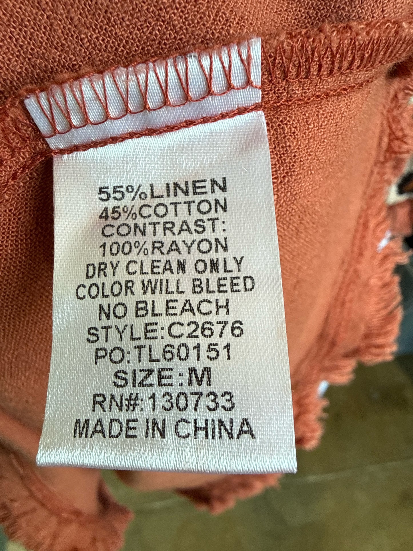 Umgee Size M Rust Top