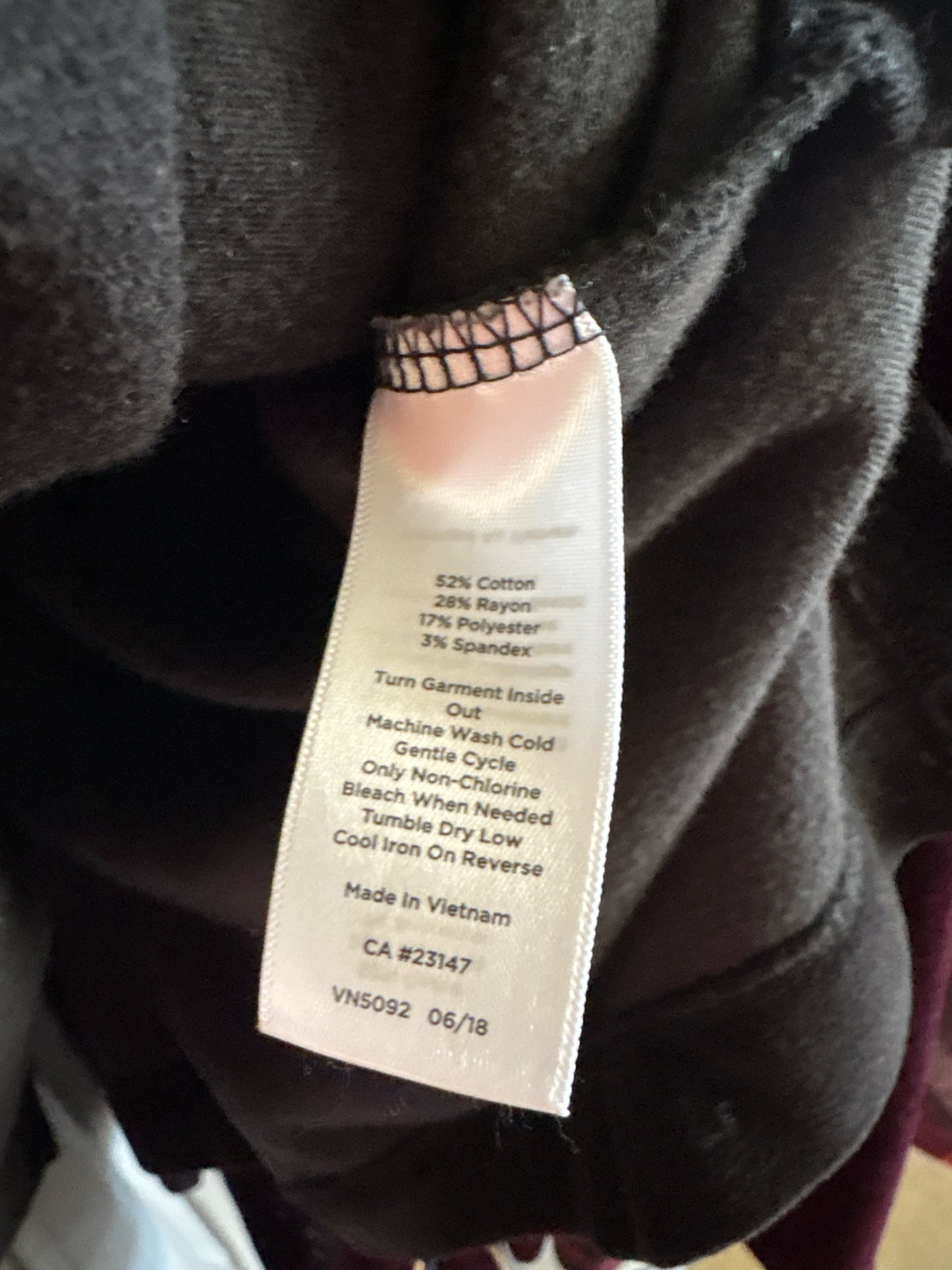 TALBOTS Size L Black velvet Top