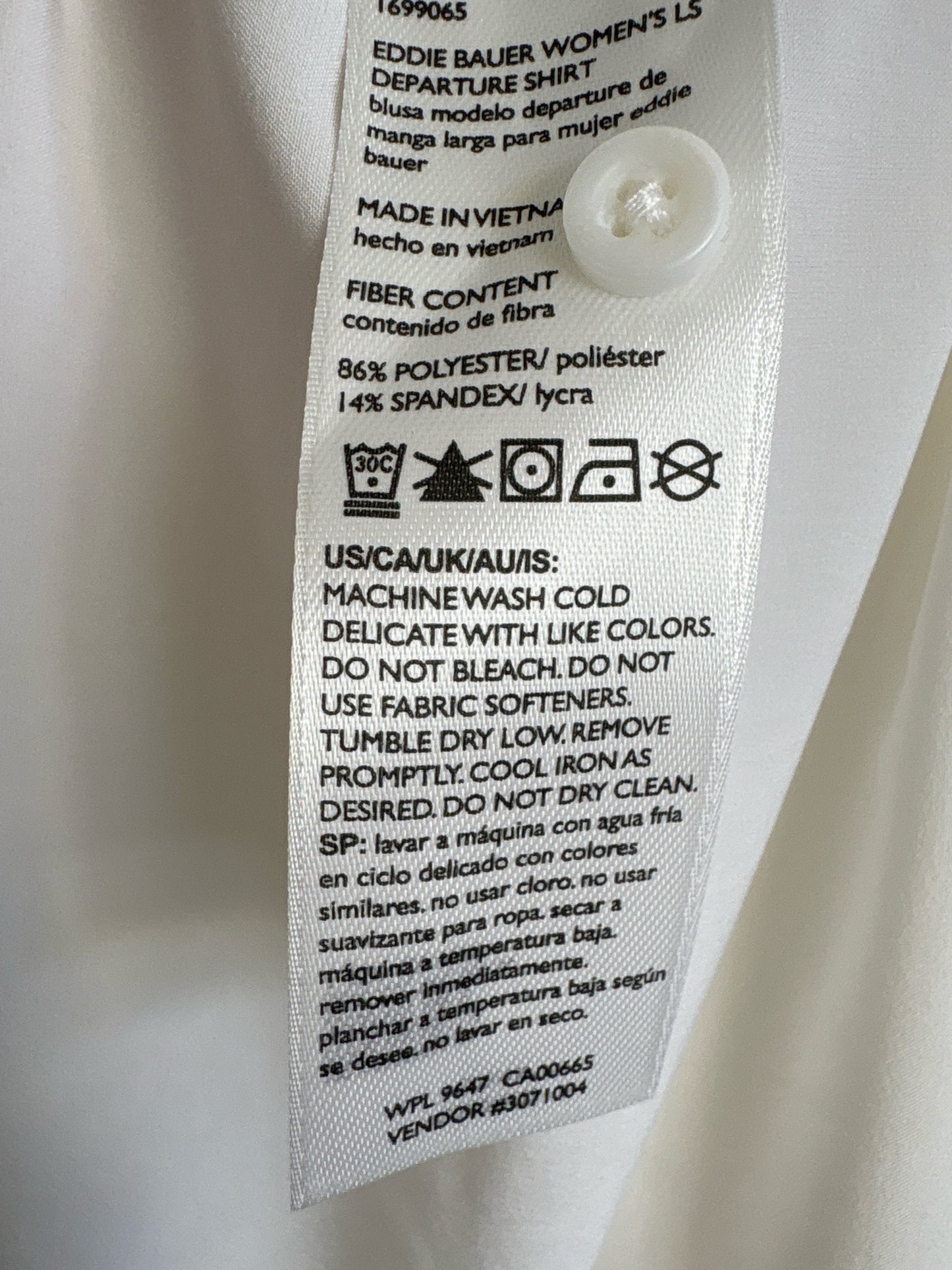 Eddie Bauer Size XL White Top