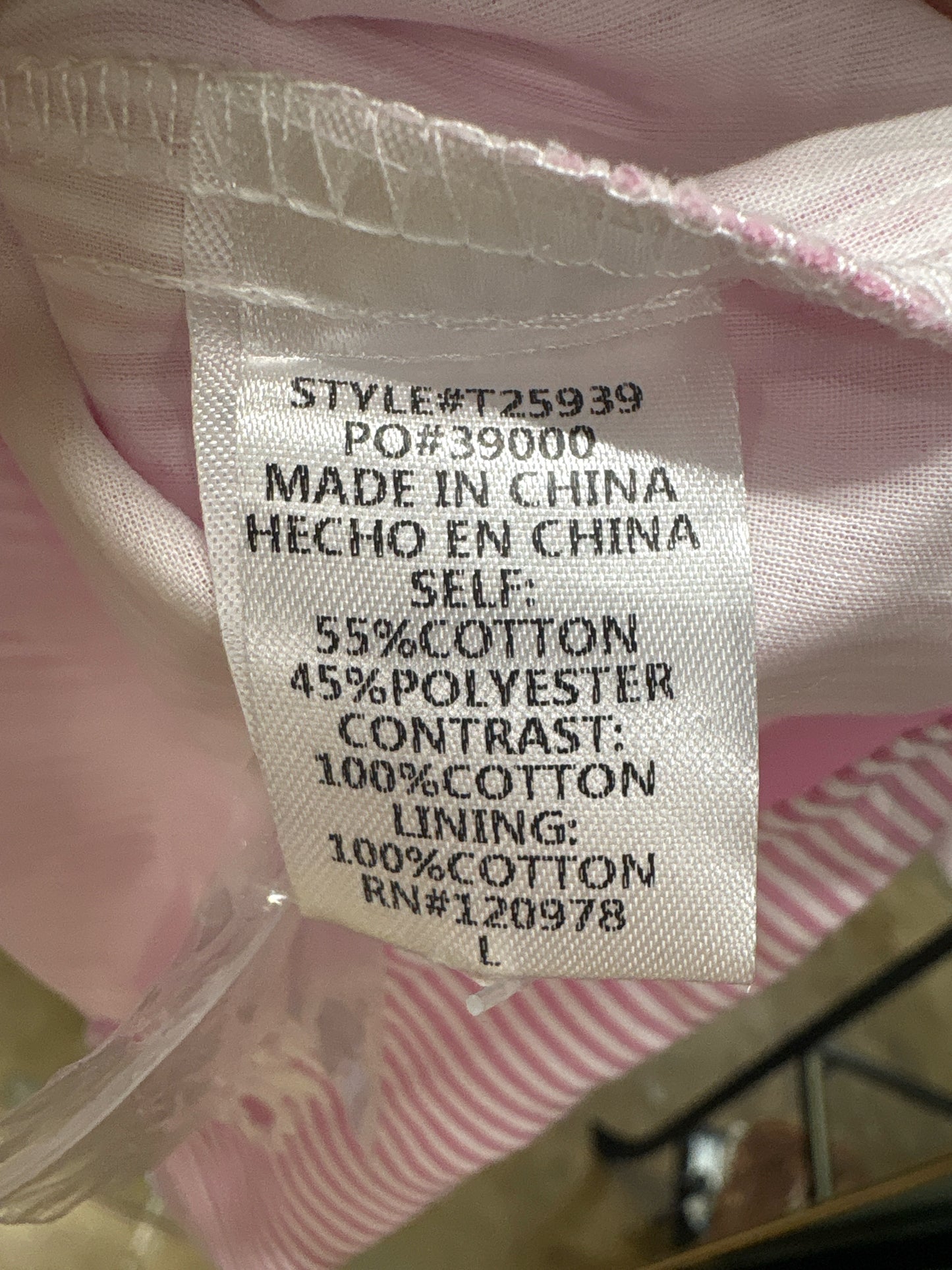 entro Size L pink/white Top