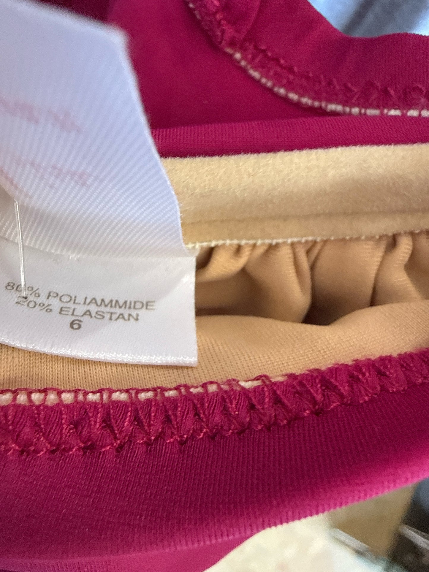 Lisa Curran Size 6 Magenta Swimwear