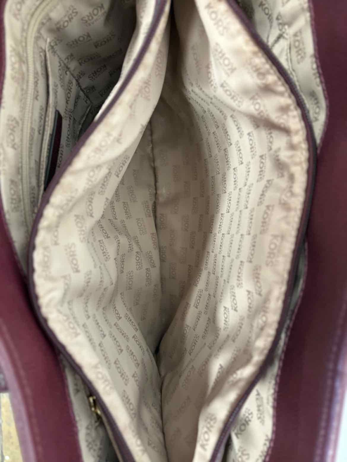 MICHAEL KORS Maroon Solid Purse