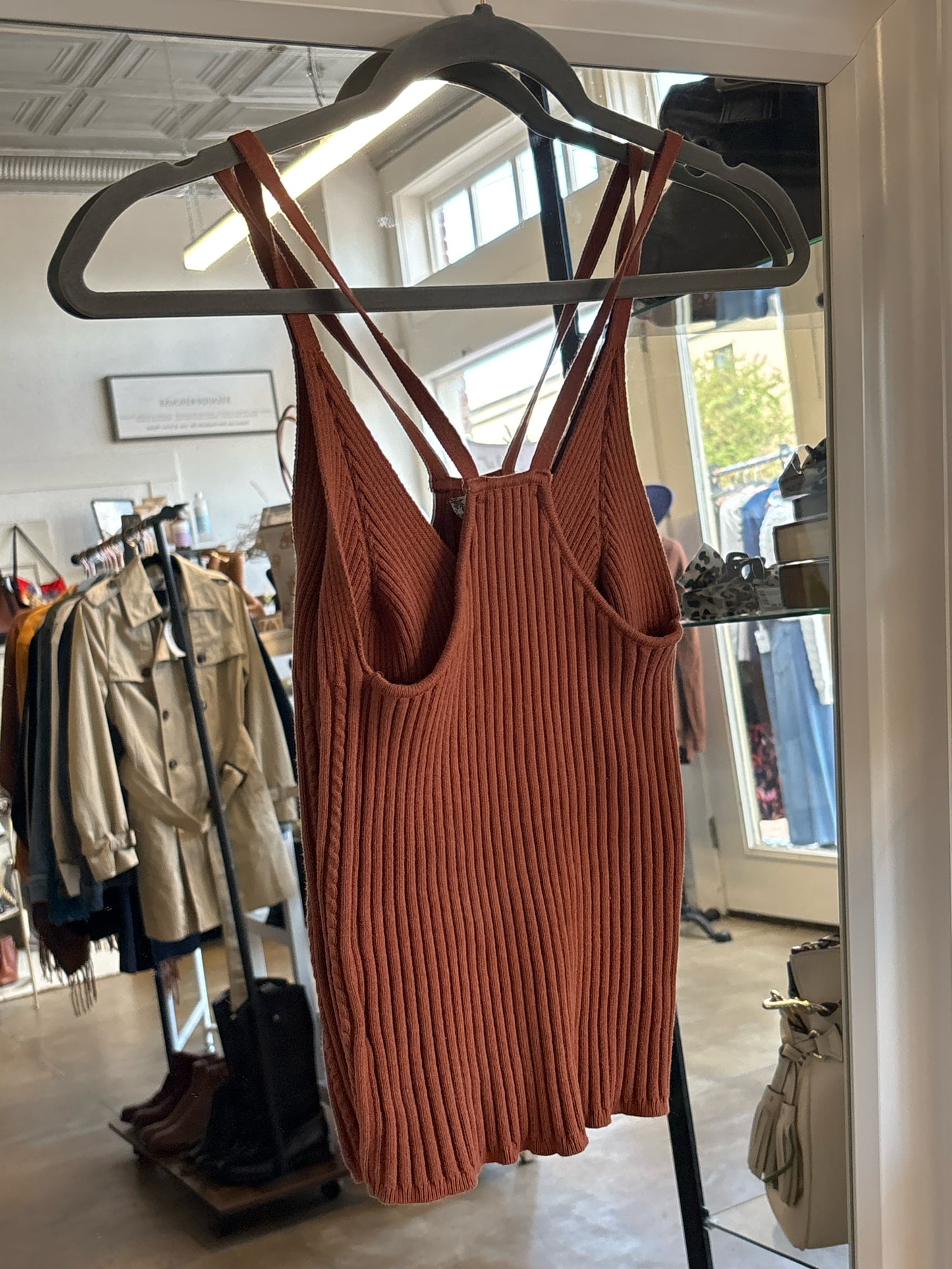 free people Size XS Burnt Orange Ribbed Top