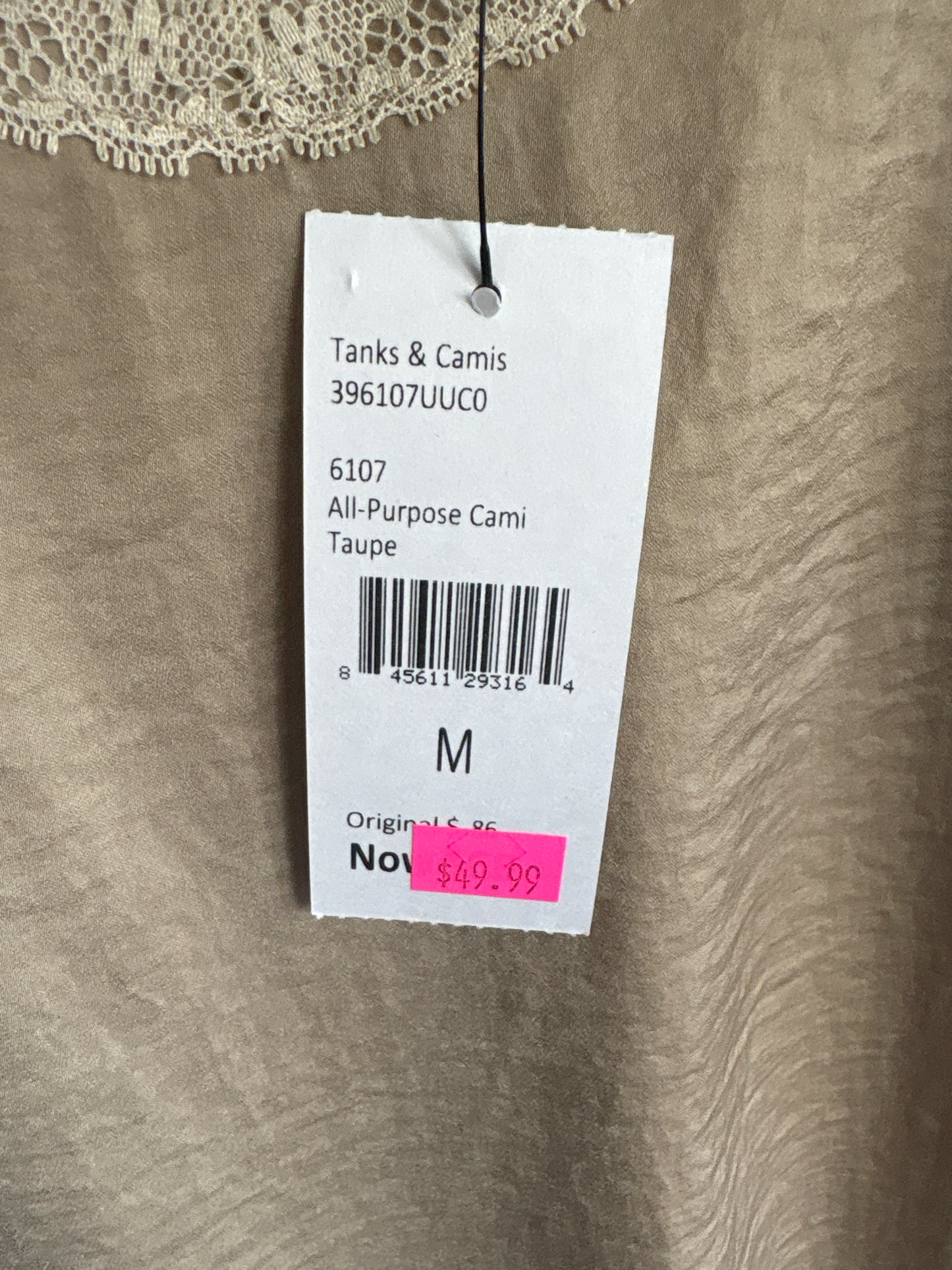 Cabi Size M Taupe velvet Top