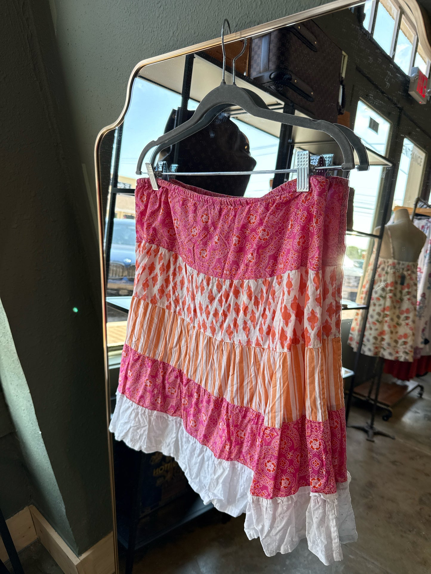 Jcrew Size M Pink/Orange Skirt
