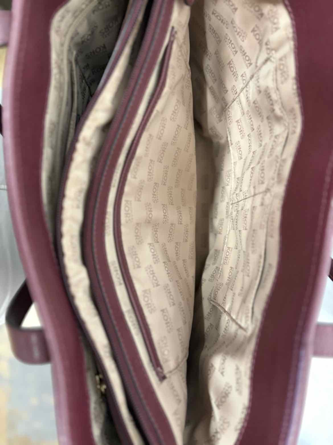 MICHAEL KORS Maroon Solid Purse