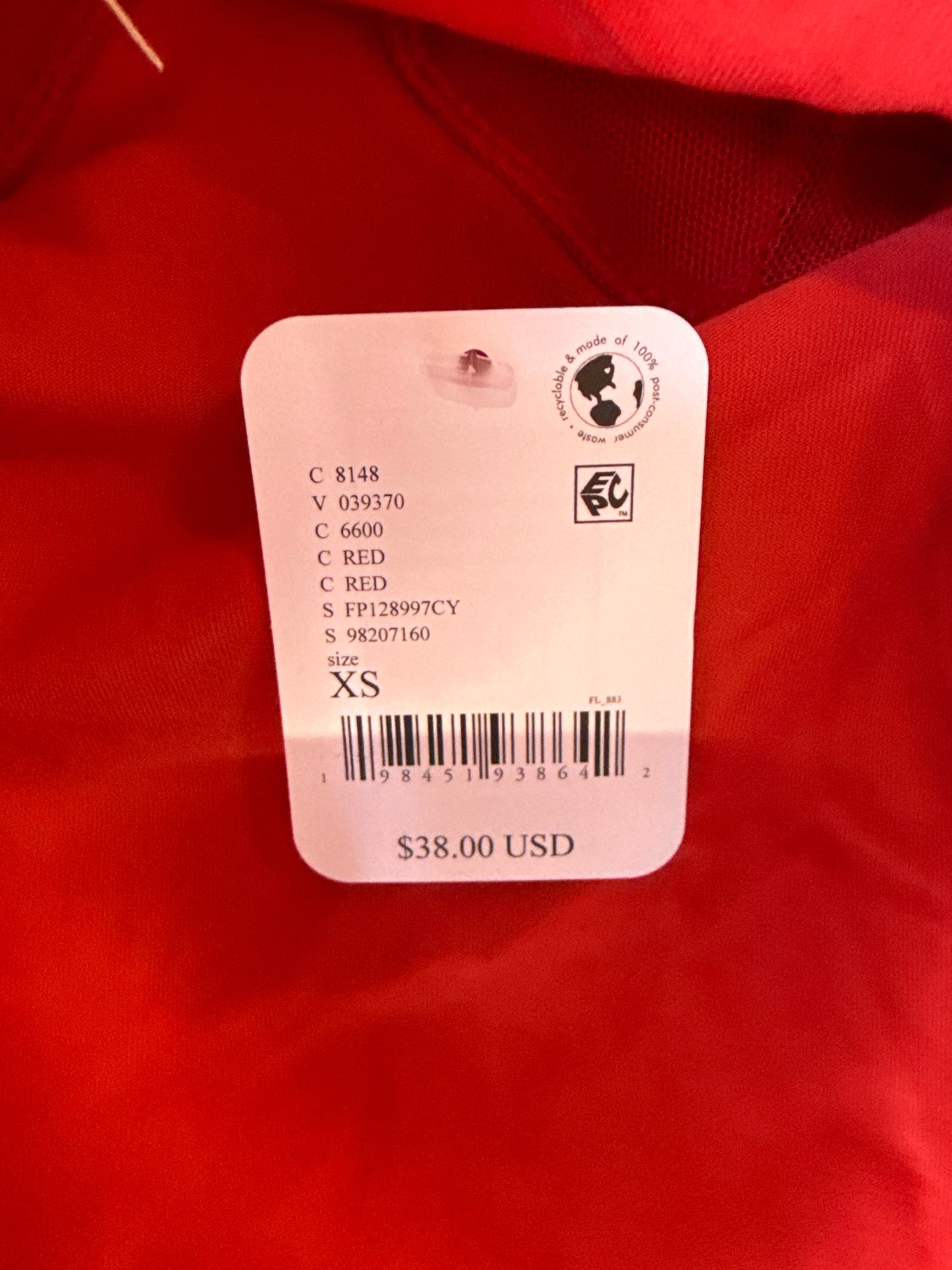 Intimately Size XS Red Top